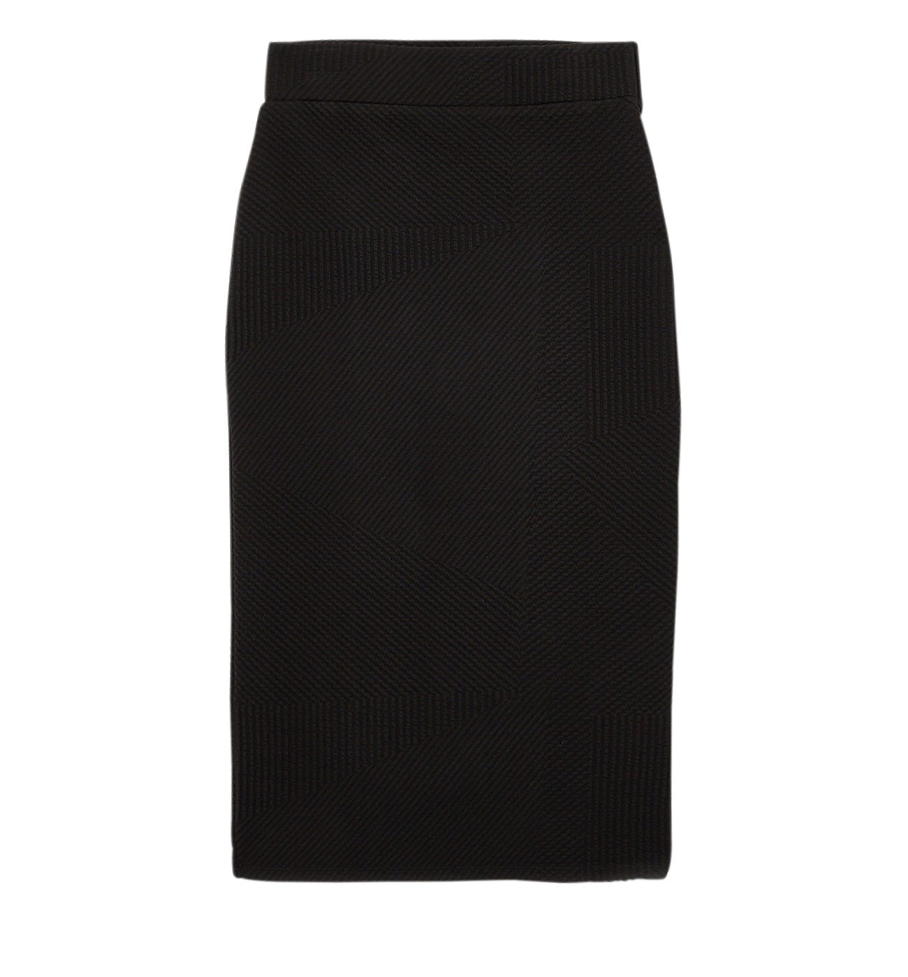 Textured pencil skirt