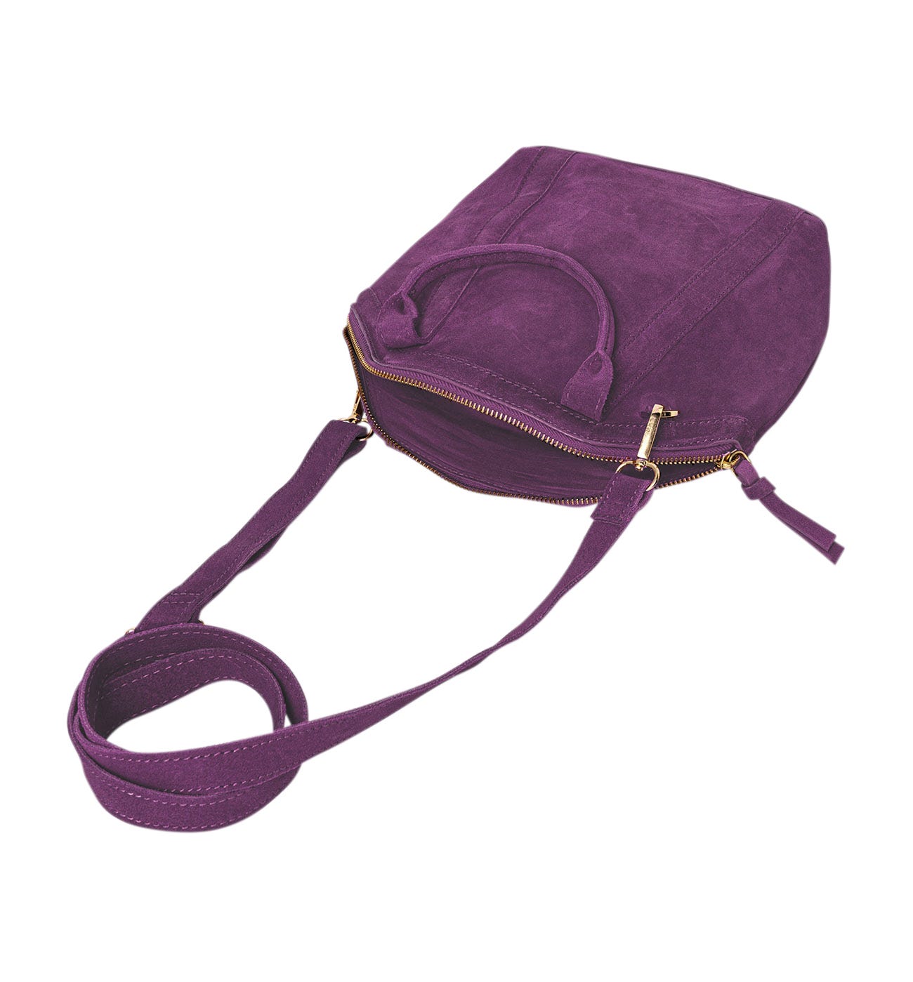 Bolso de piel aterciopelada