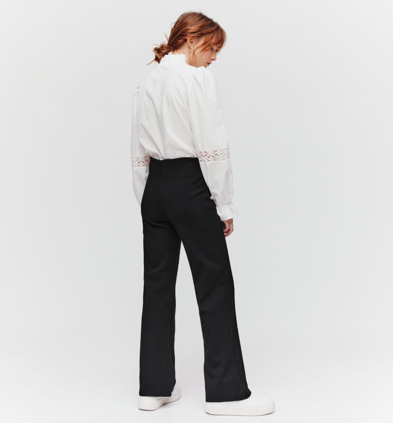 Pantaloni maglia a rilievo
