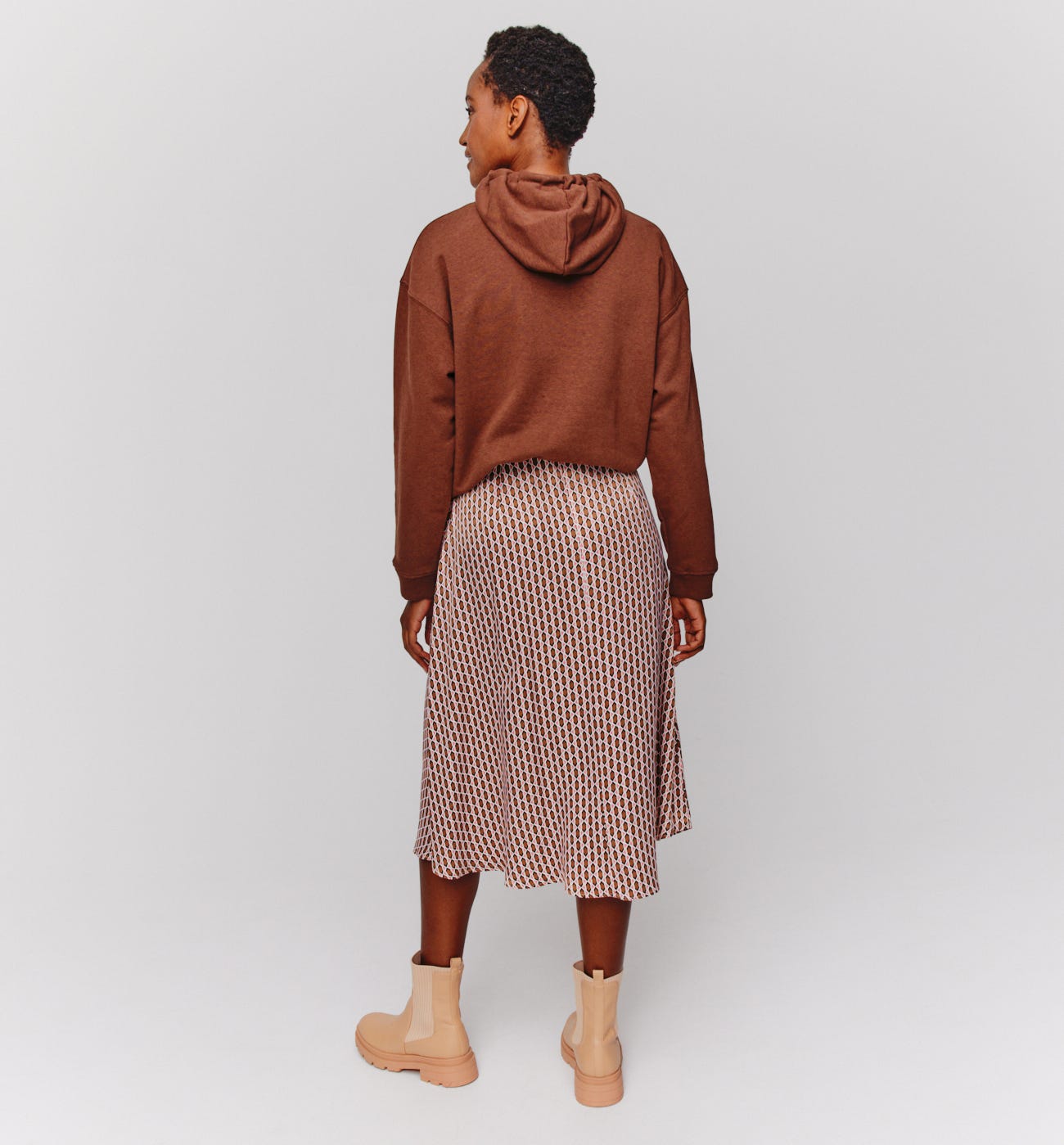 Silky A-line skirt
