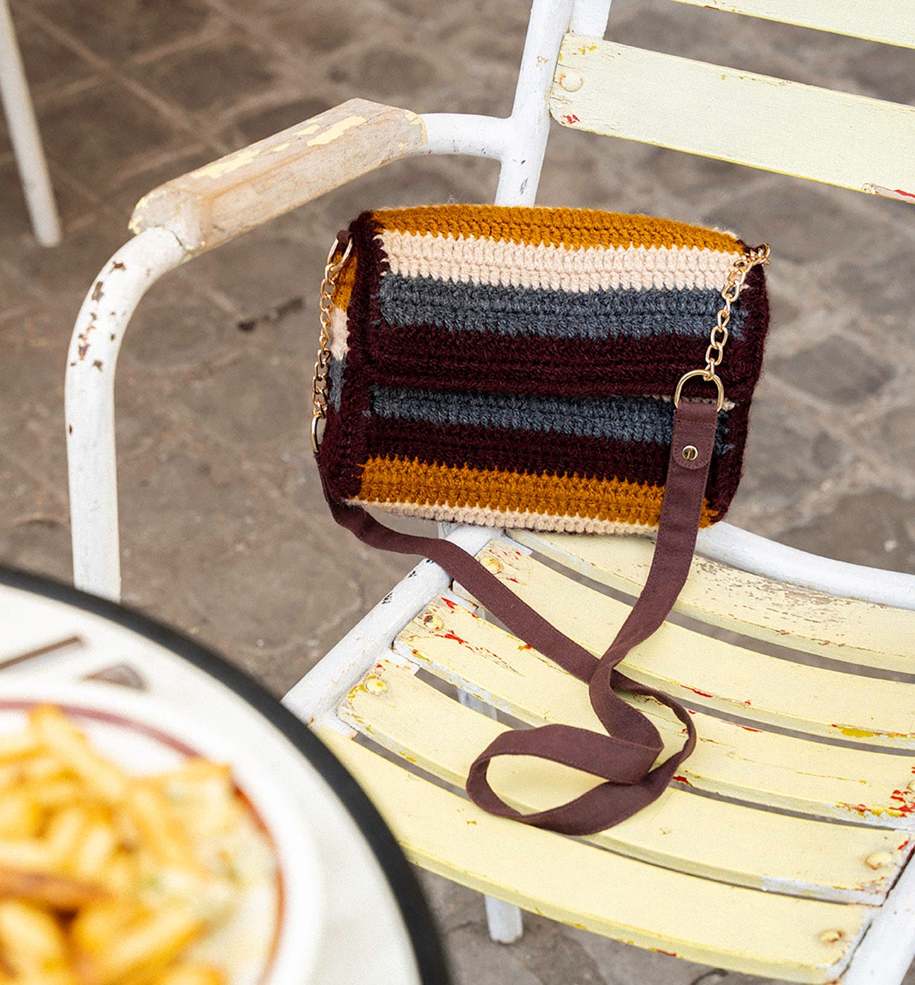 Sac pochette en tricot Femme