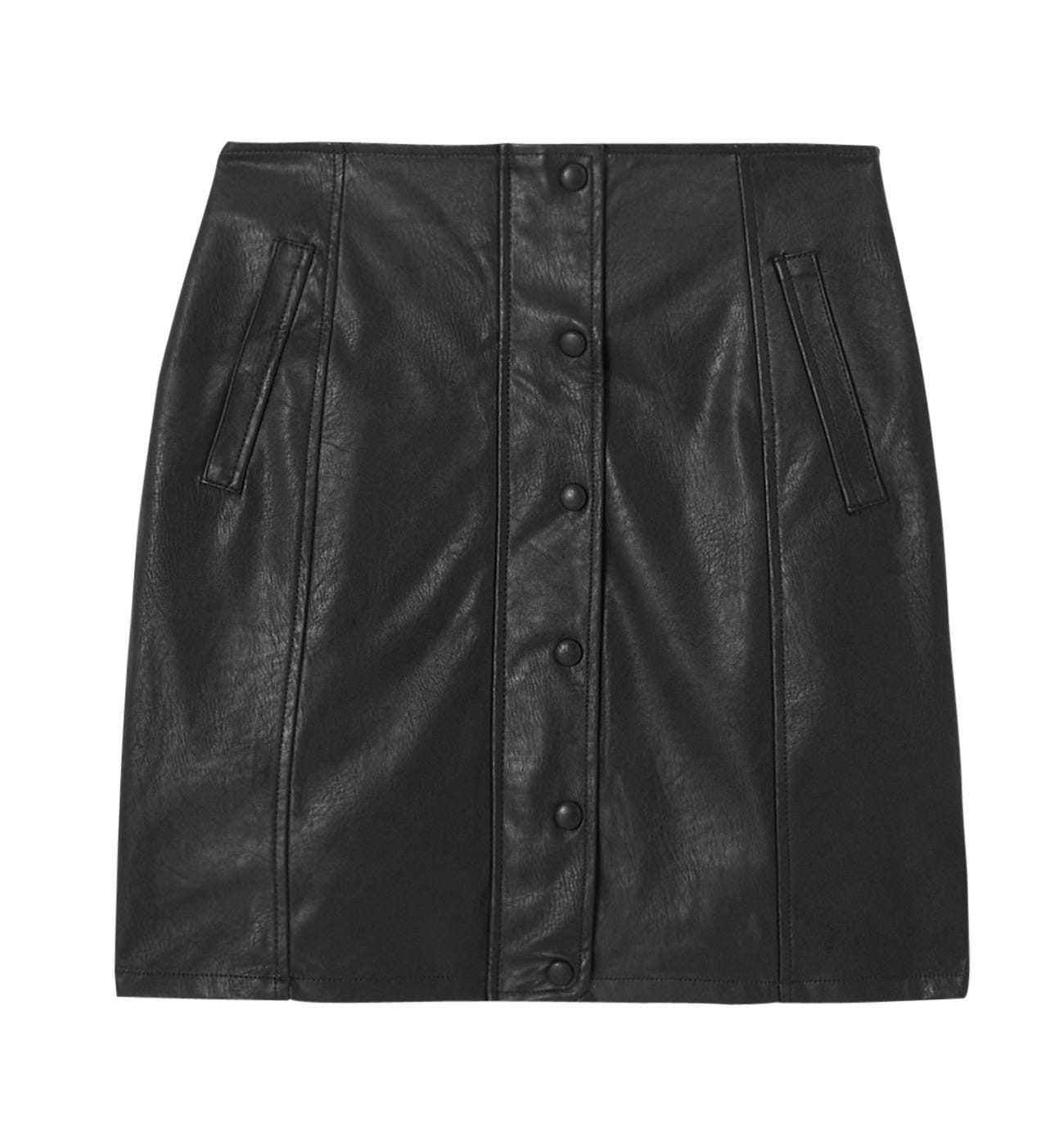 Faux leather mini skirt