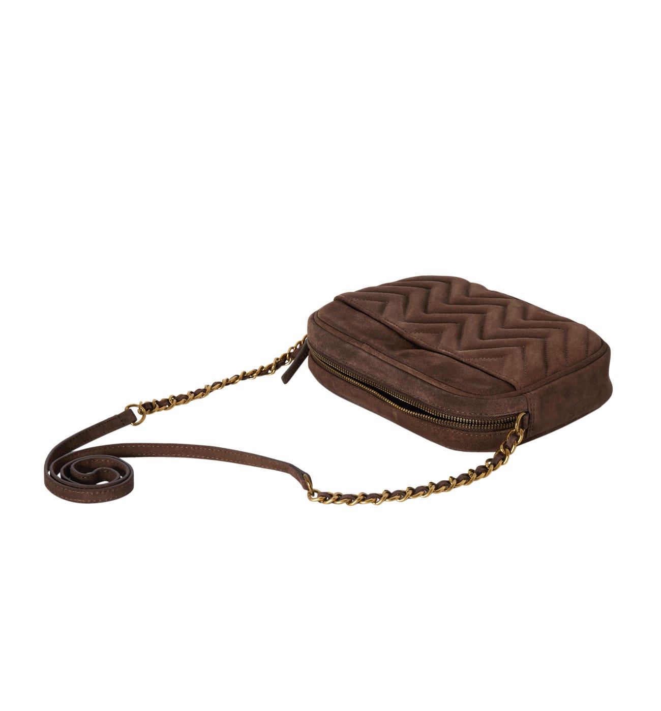 Bolso piel de ante acolchado