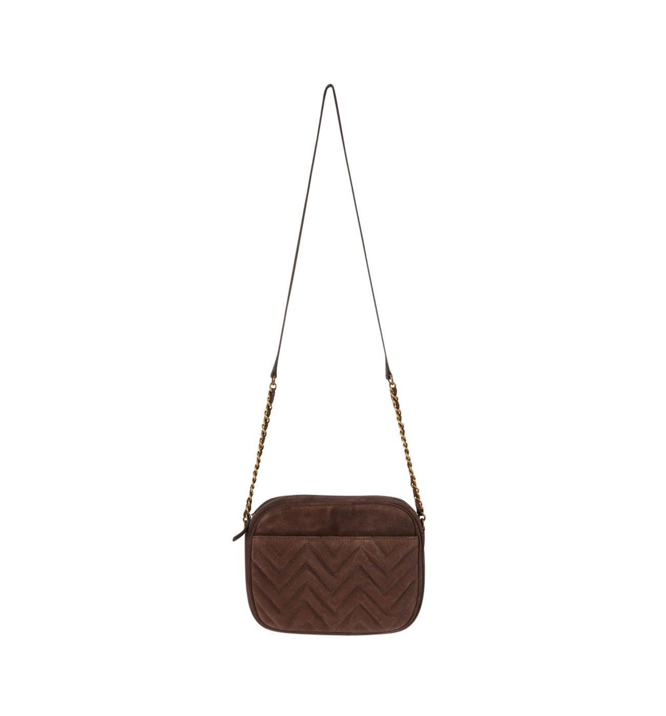 Bolso piel de ante acolchado