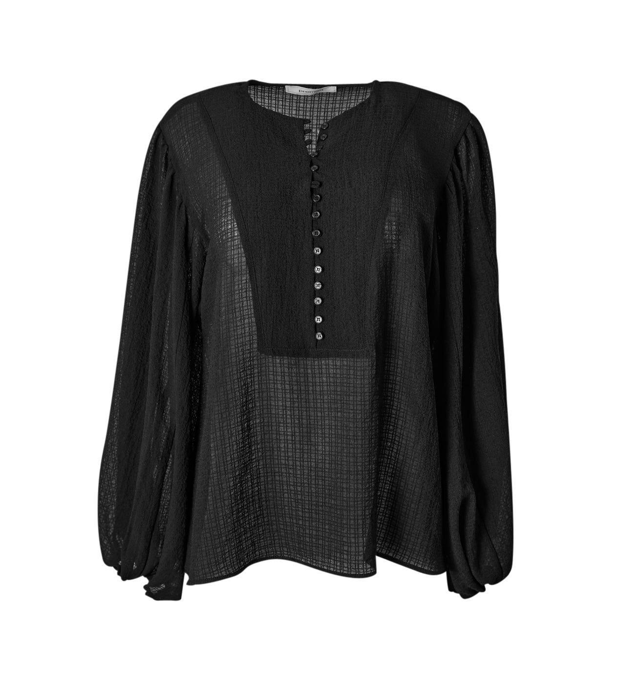 Puff-sleeved bohemian blouse