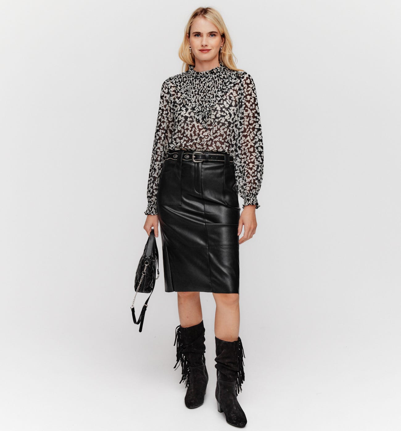 Blusa in voile fantasia
