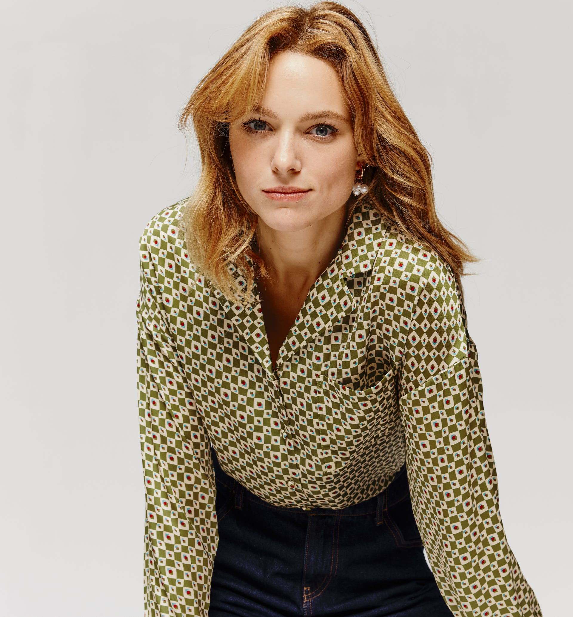 Silky patterned shirt