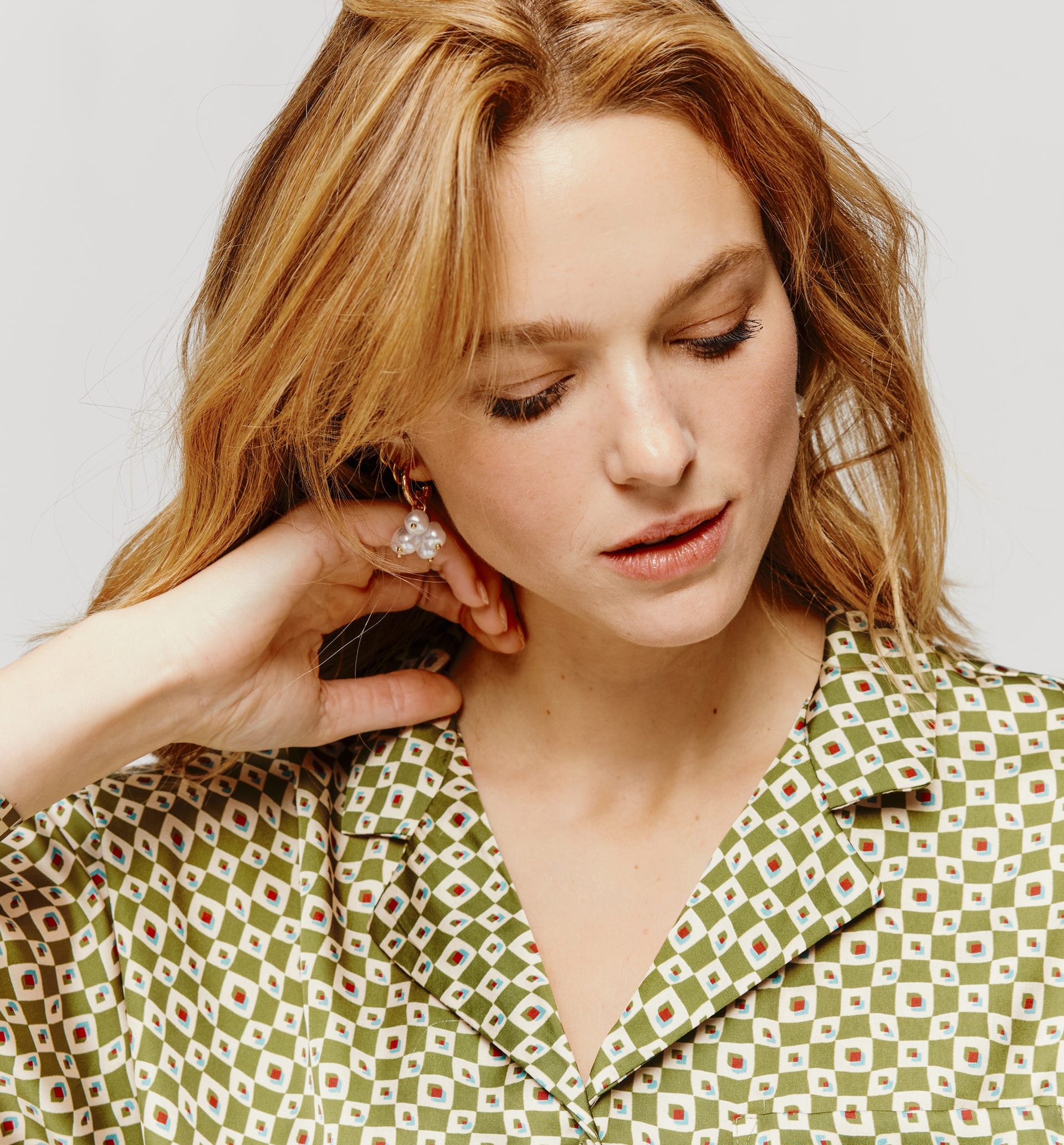 Silky patterned shirt