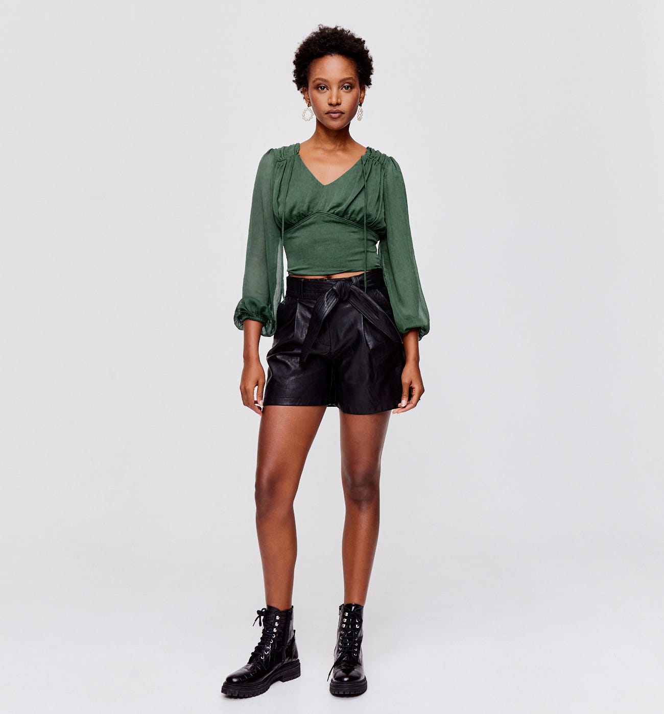 Top cropped in voile
