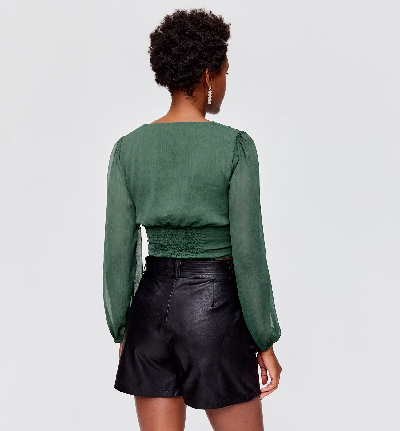 Top cropped in voile