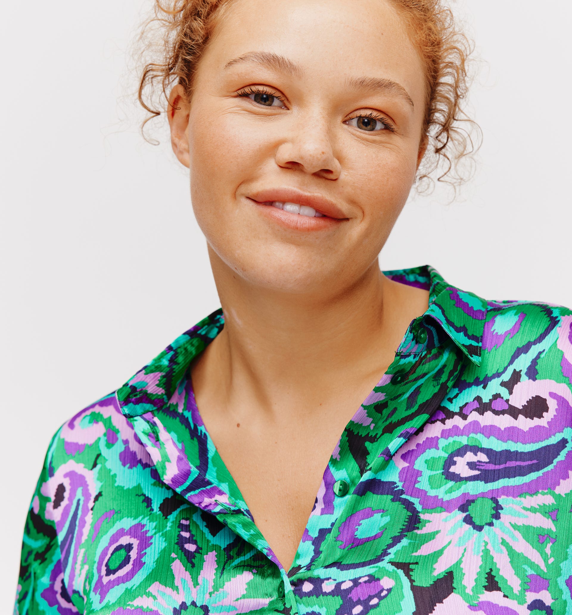 Silky patterned shirt