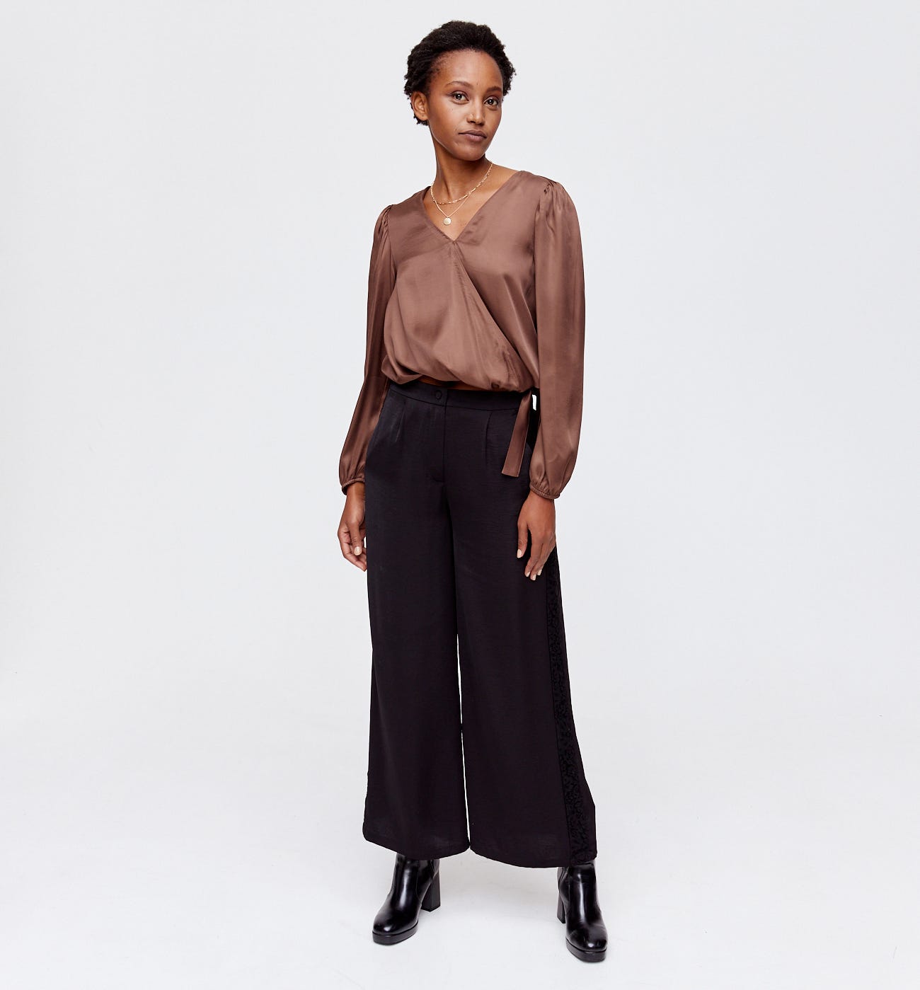 Seidige Bluse