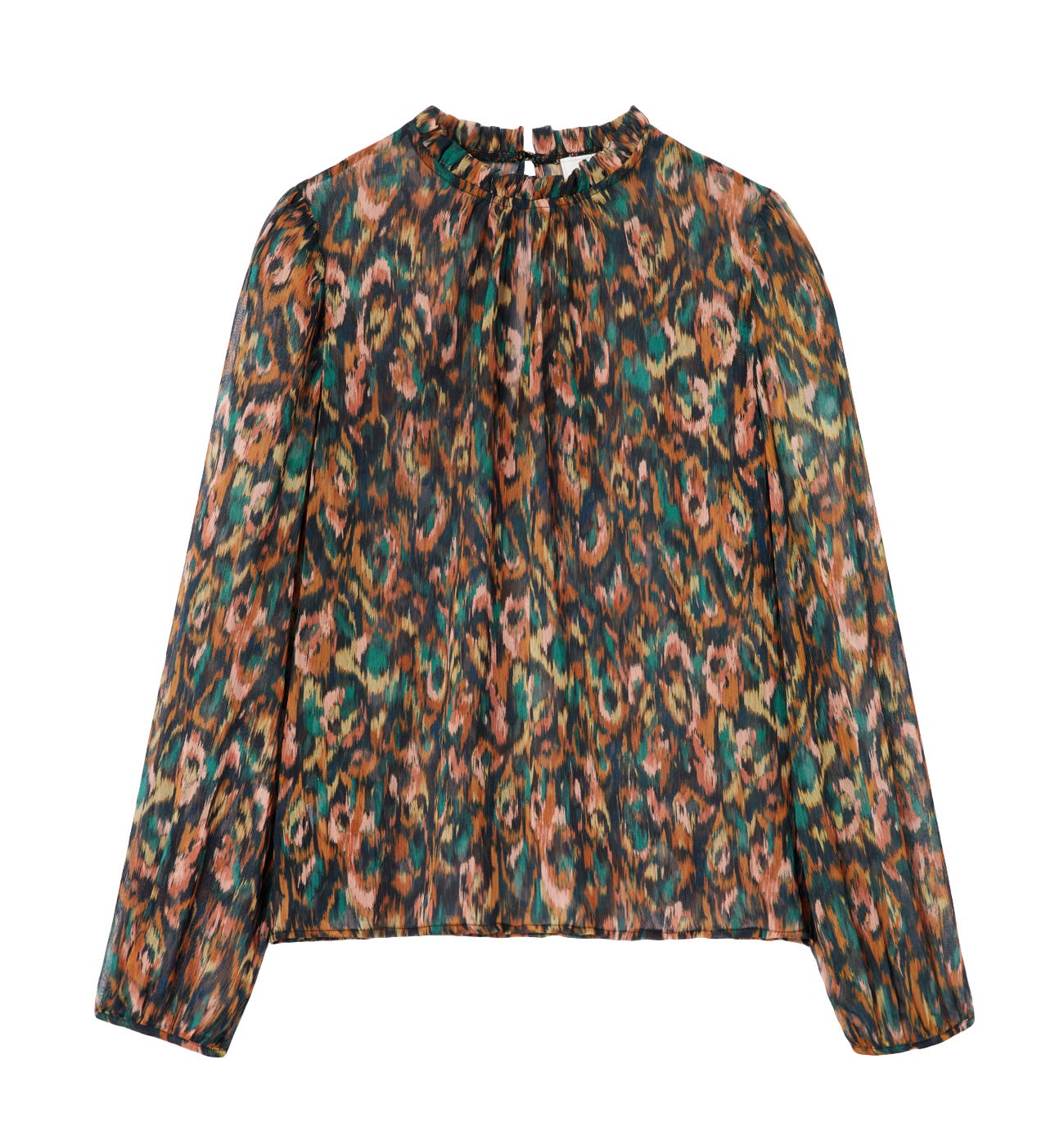 Blouse en voile imprimé Femme