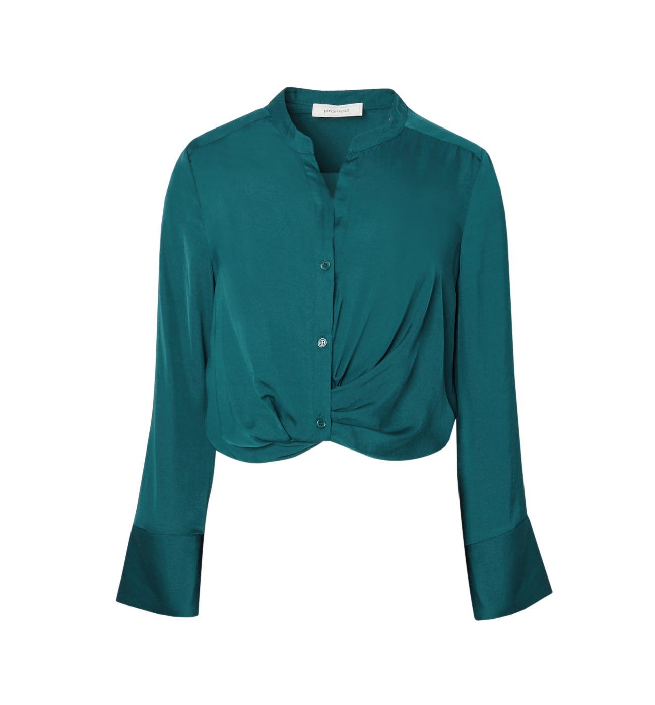 Chemise soyeuse cropped