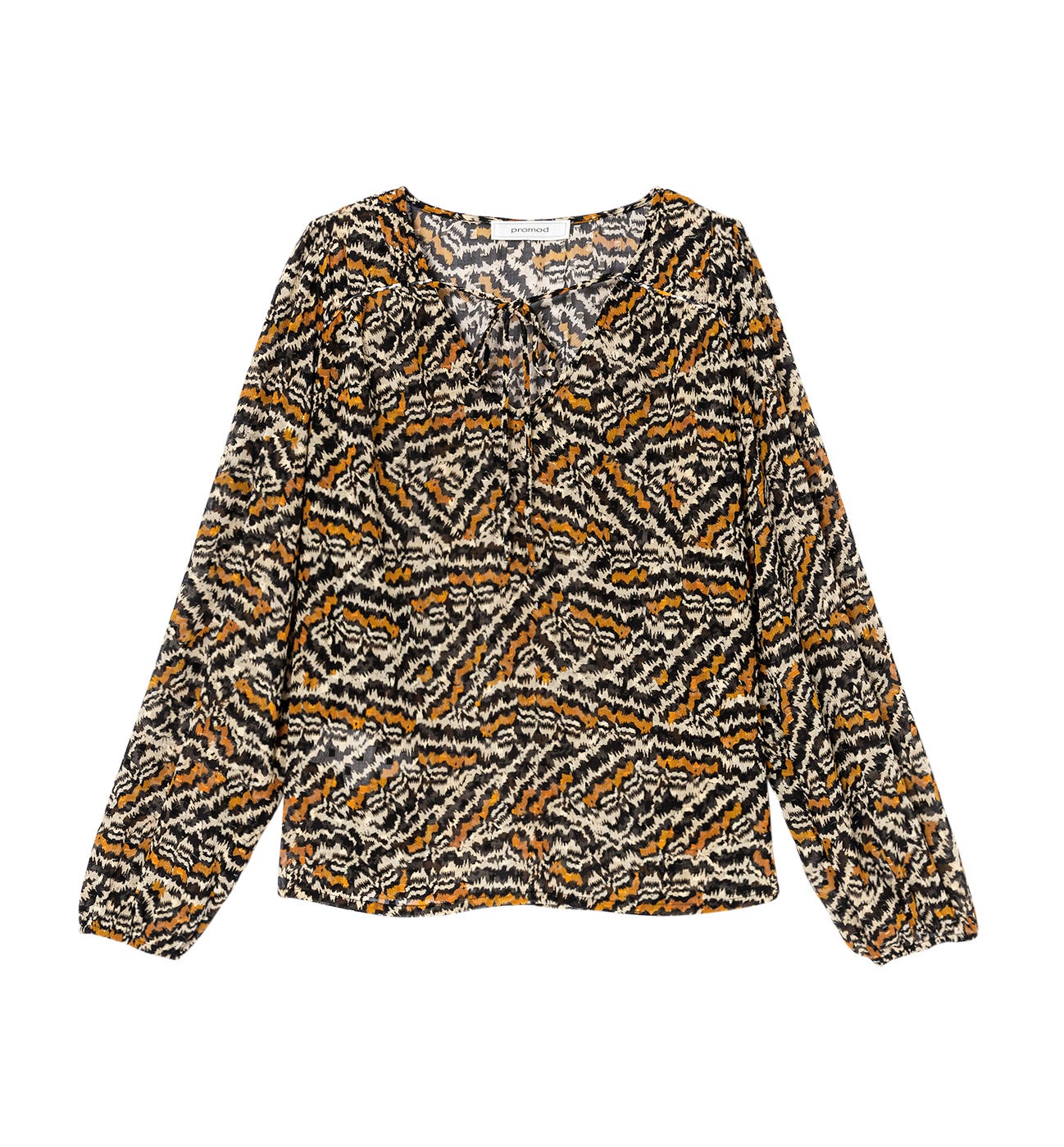 Blouse en voile imprimé Femme