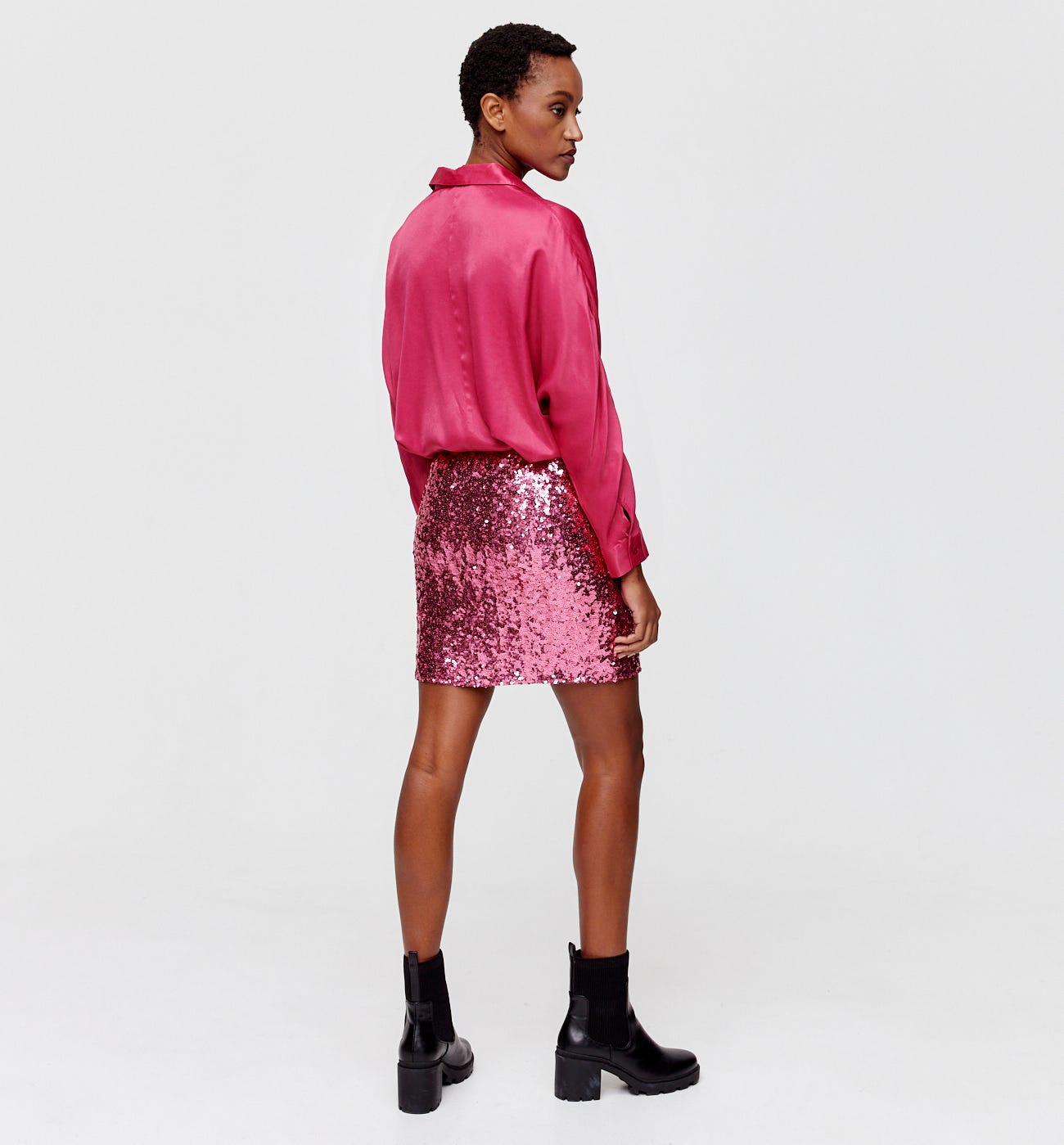 Blusa effetto seta