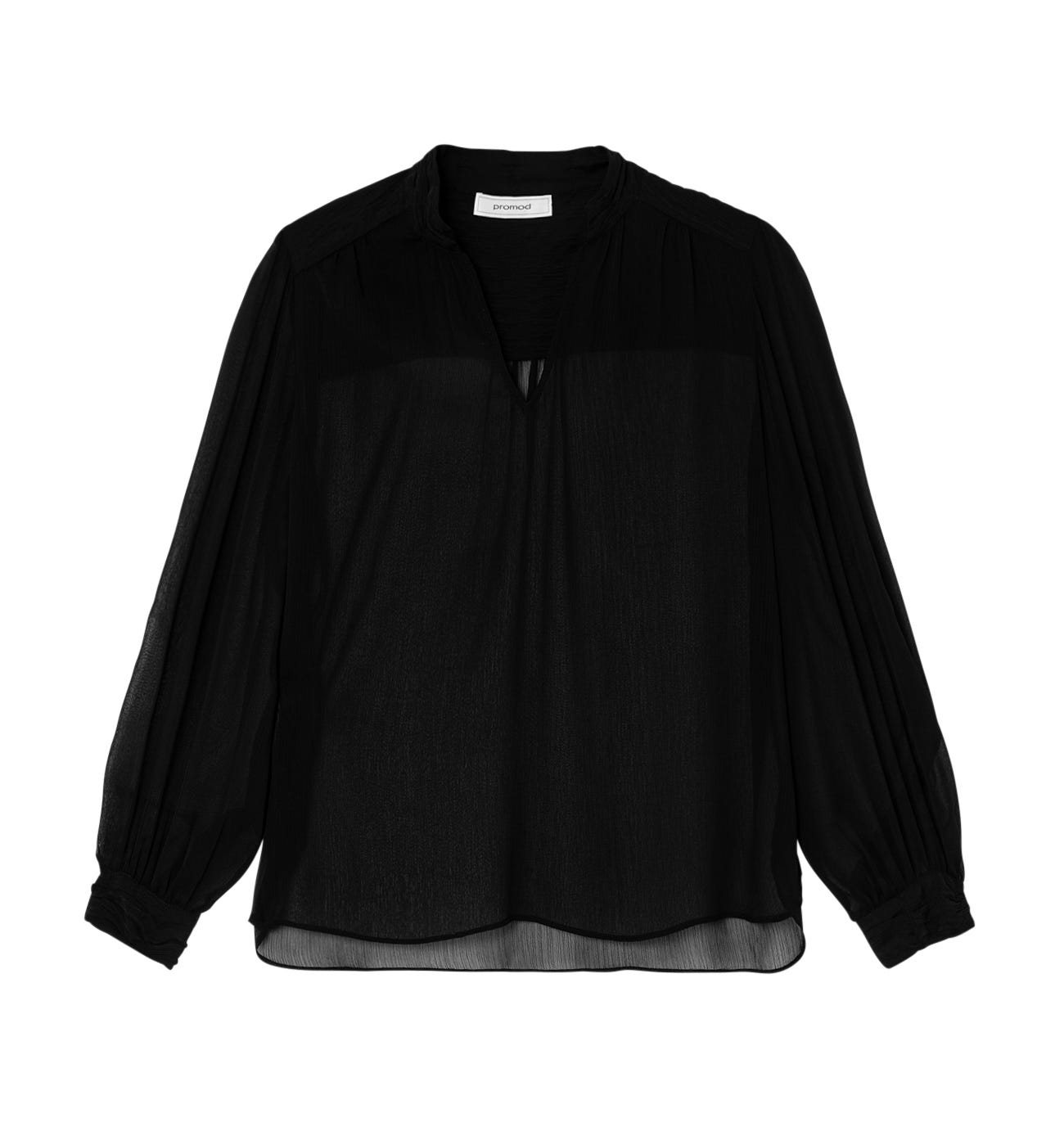 Camisa transparente de gasa