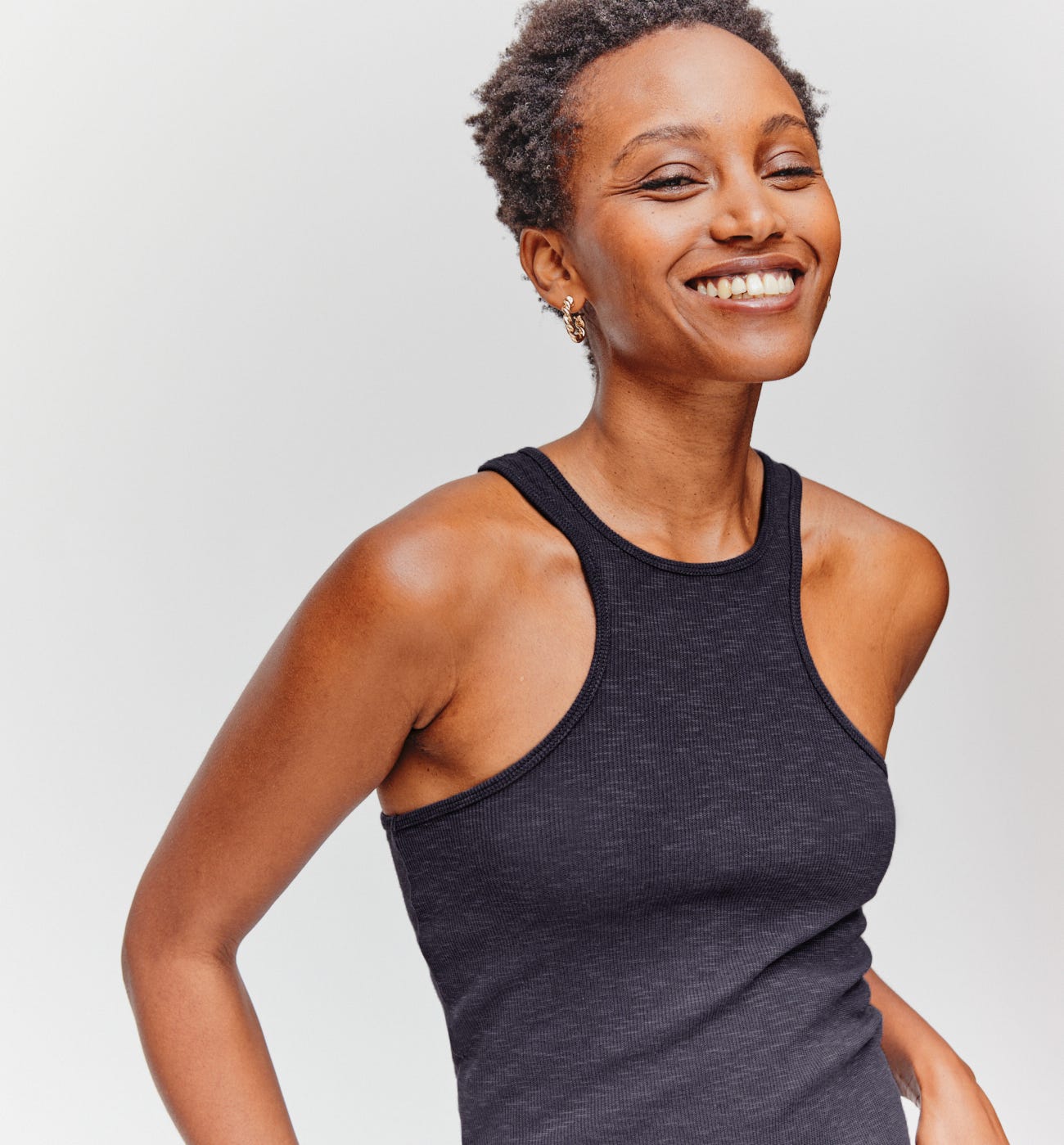 Tanktop aus Rippjersey