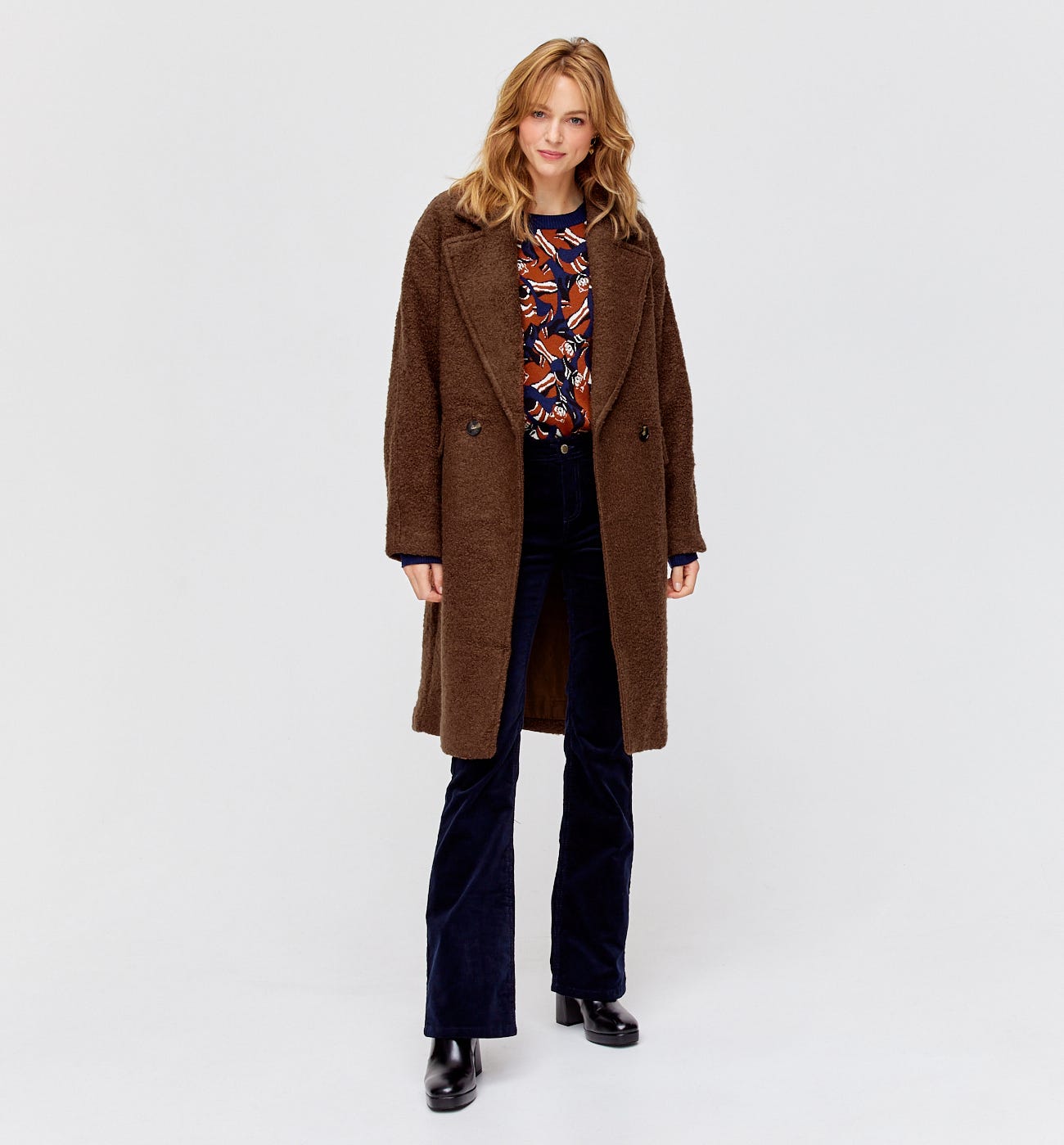 Wool blend coat