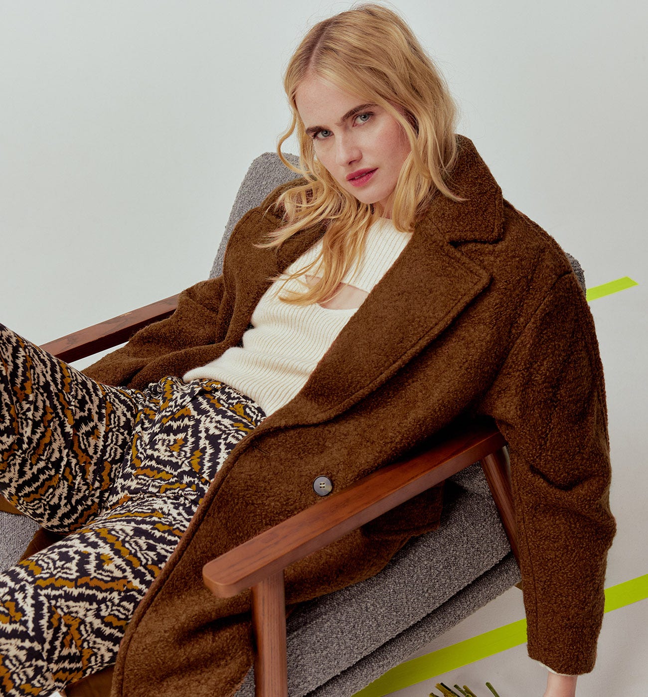 Wool blend coat