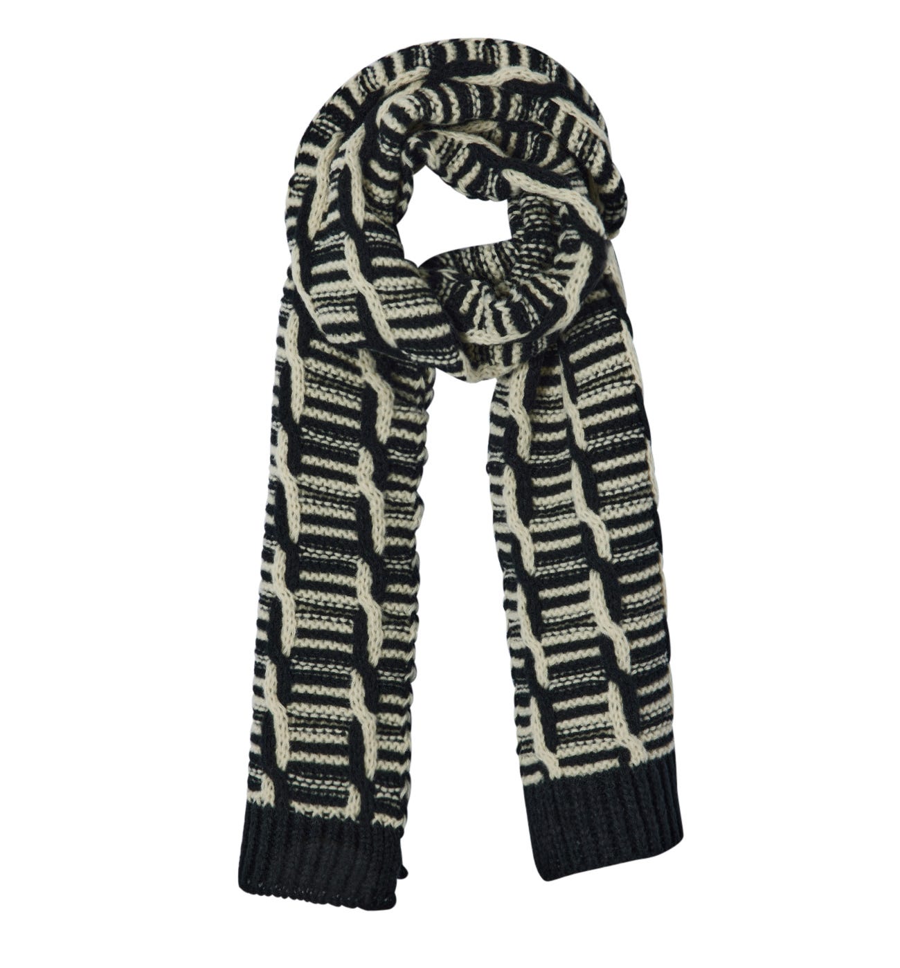 Echarpe torsadée en tricot