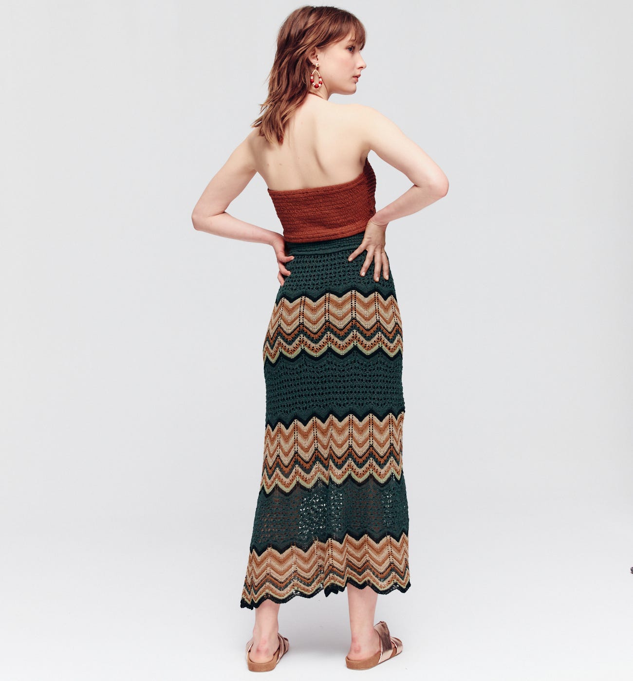 Falda larga crochet