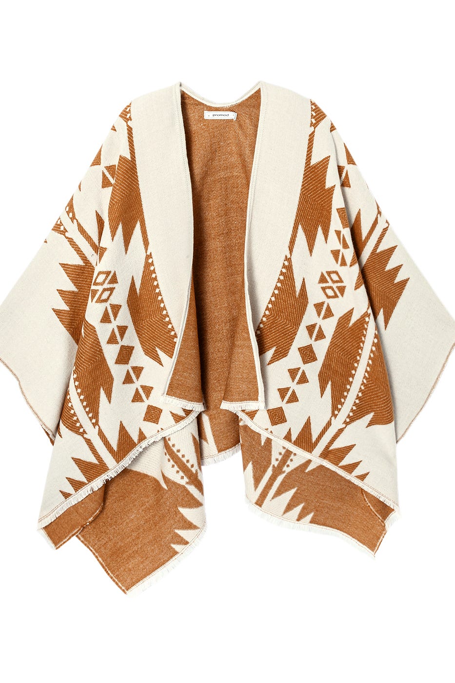 Poncho mit Folk-Motiven