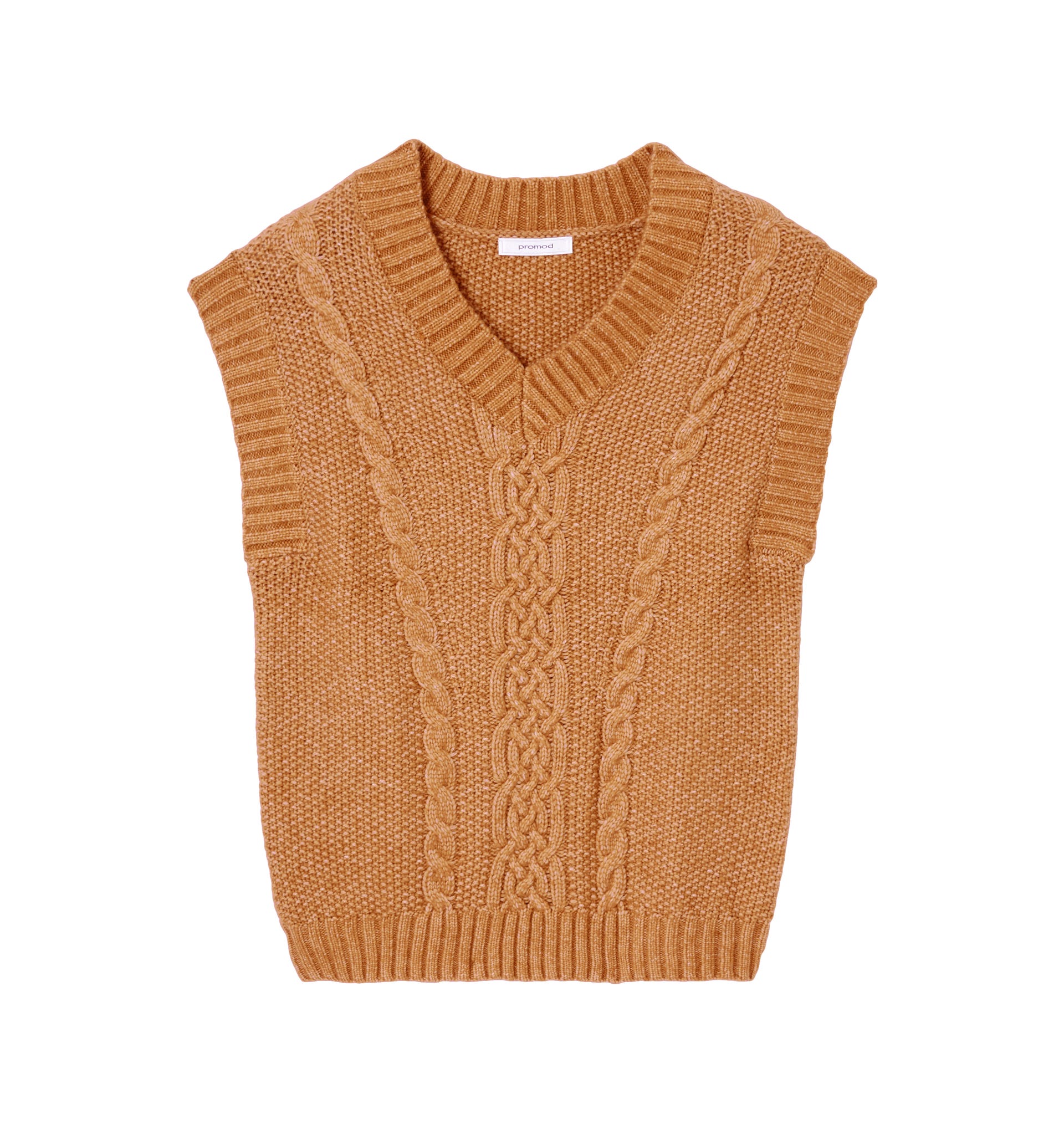 Gilet lungo a trecce