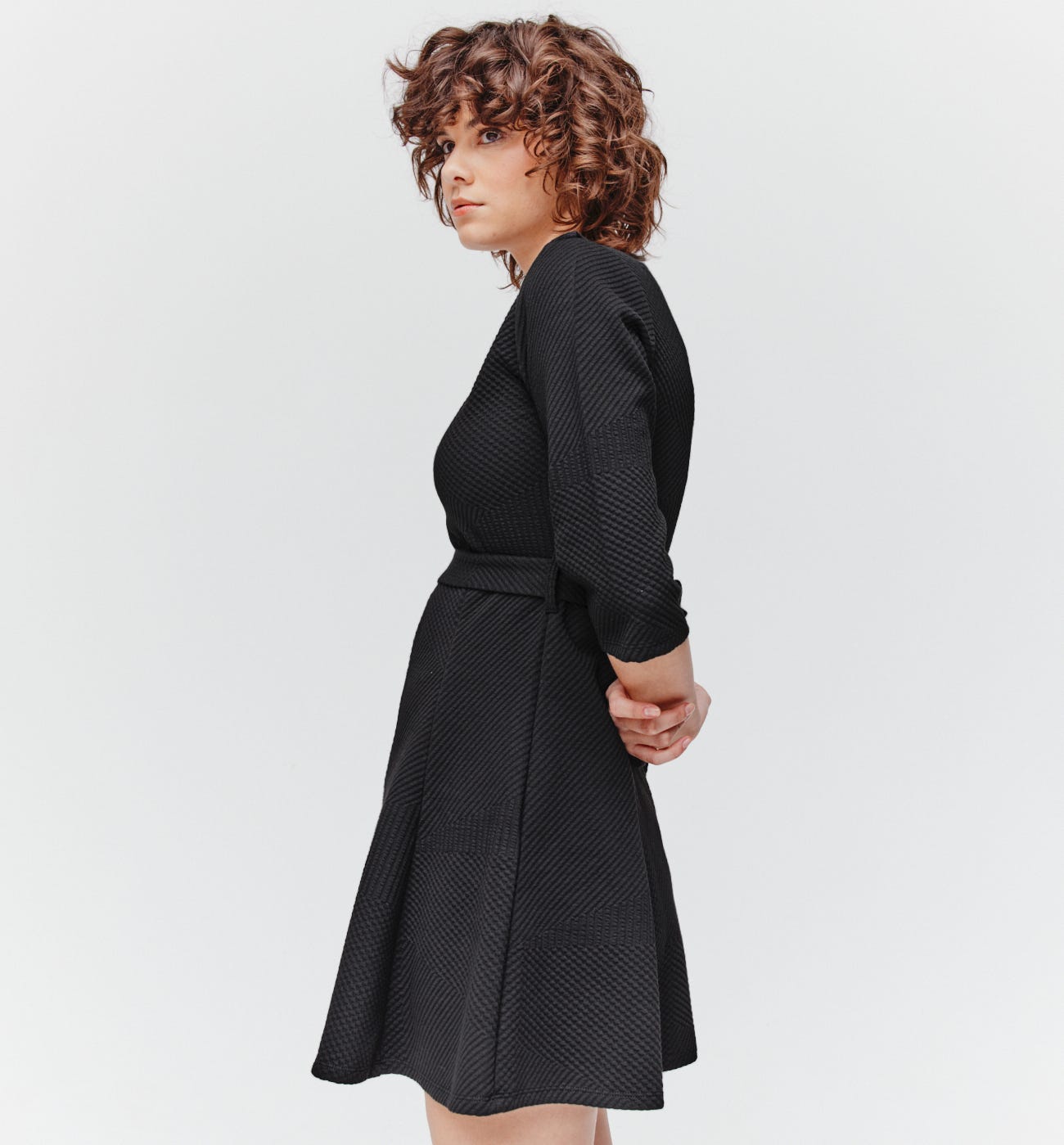 Textured short dress