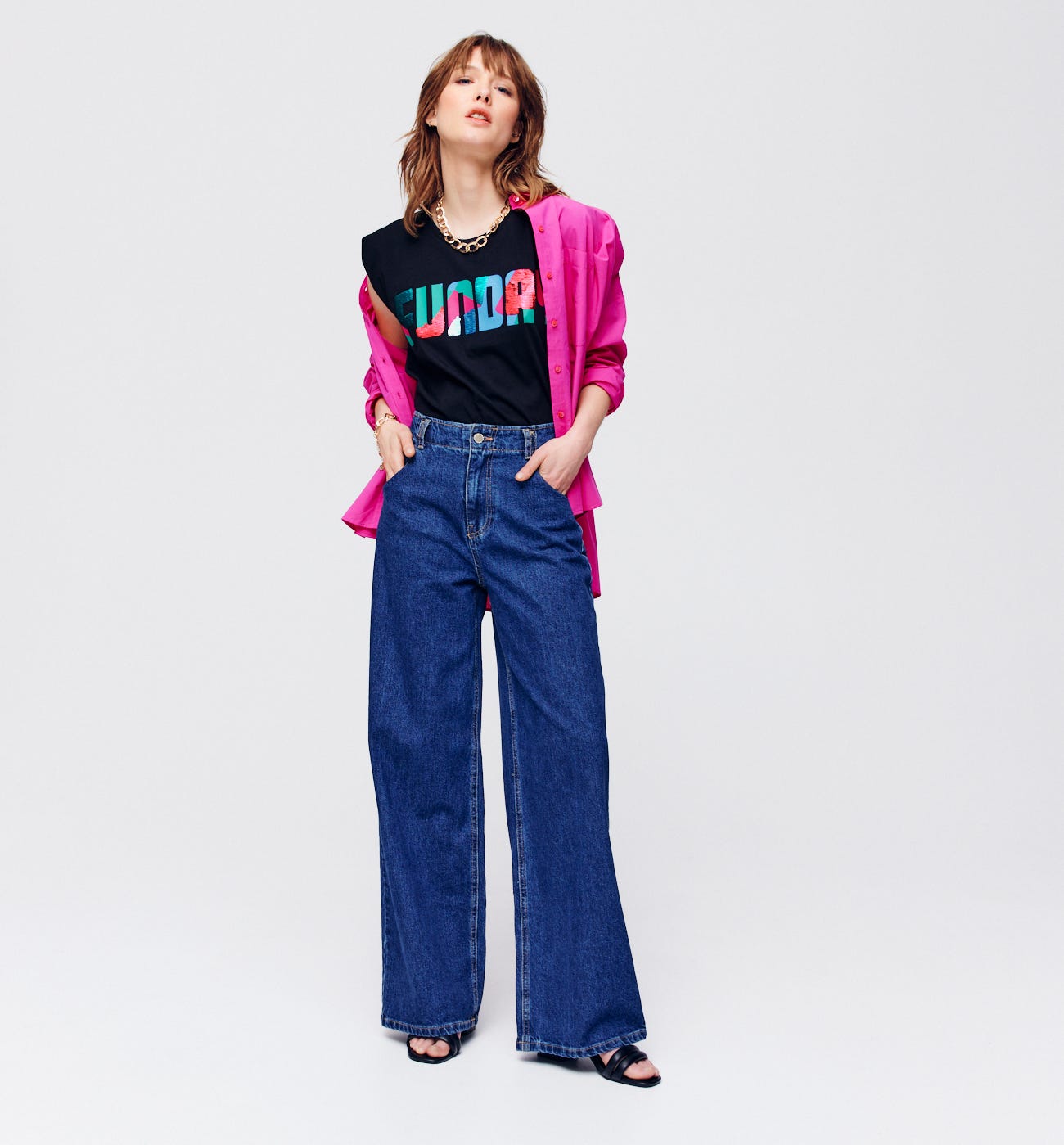 T-shirt à message Femme