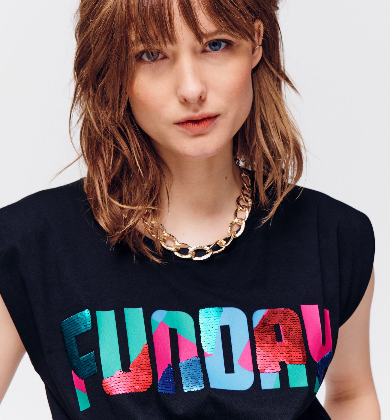T-shirt à message Femme
