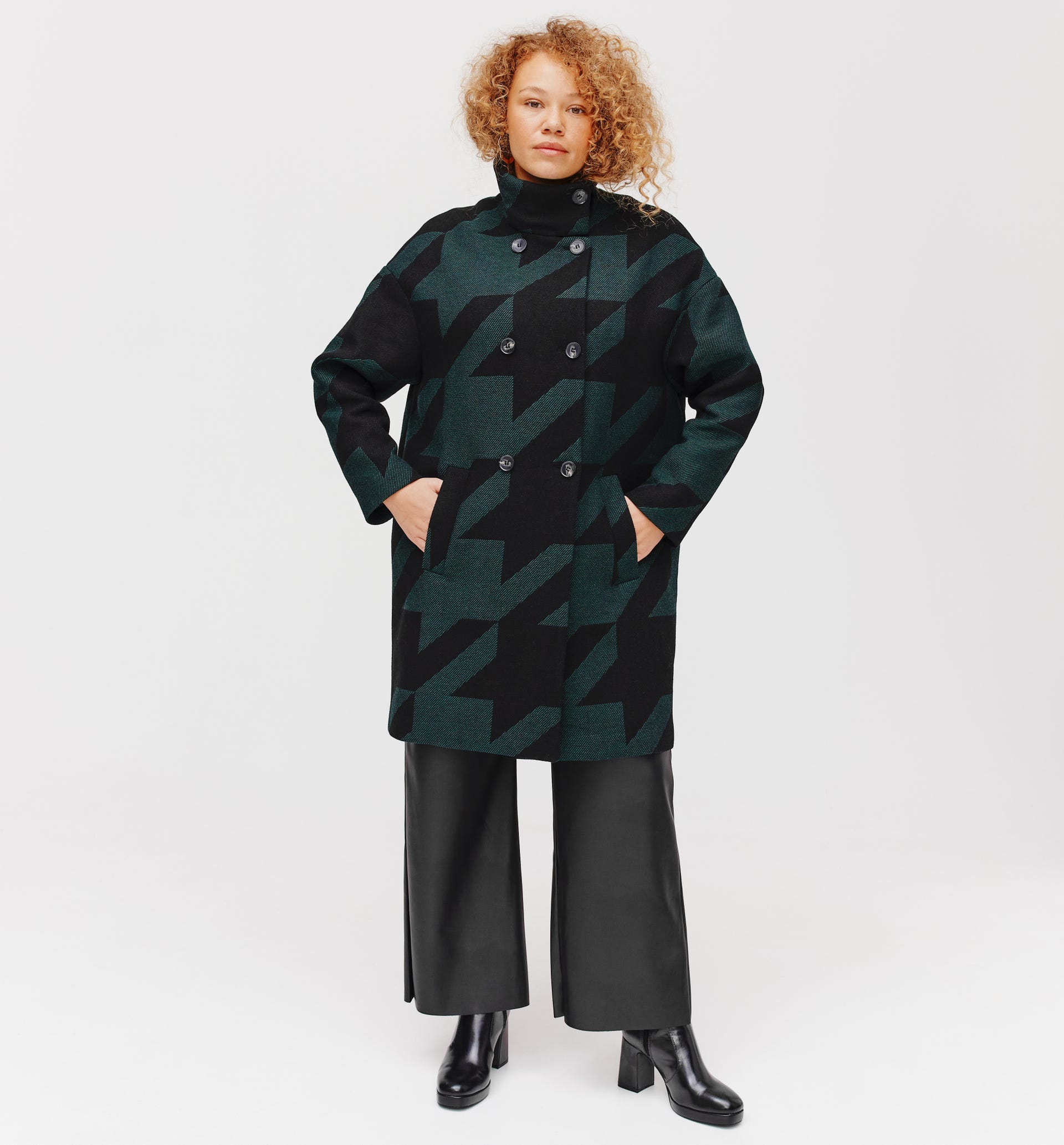 Wool blend coat