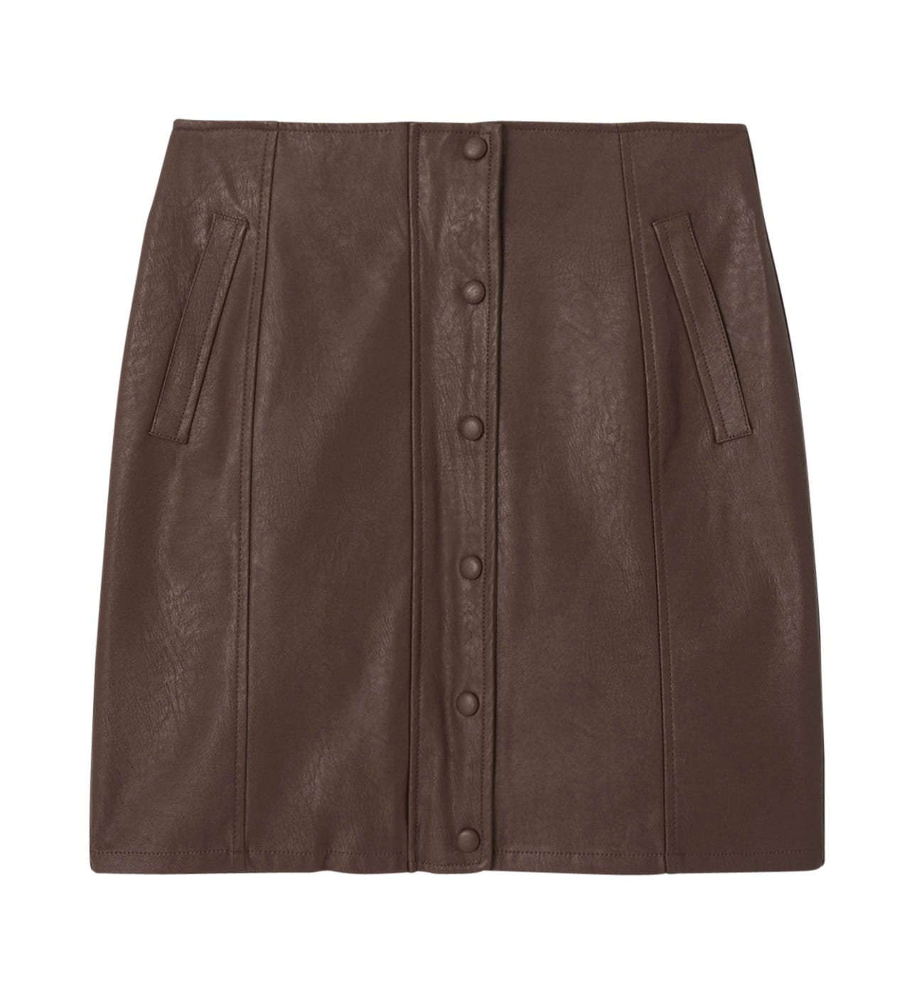Faux leather mini skirt