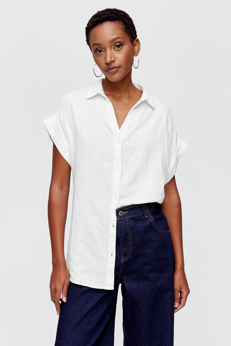 Cotton gauze shirt