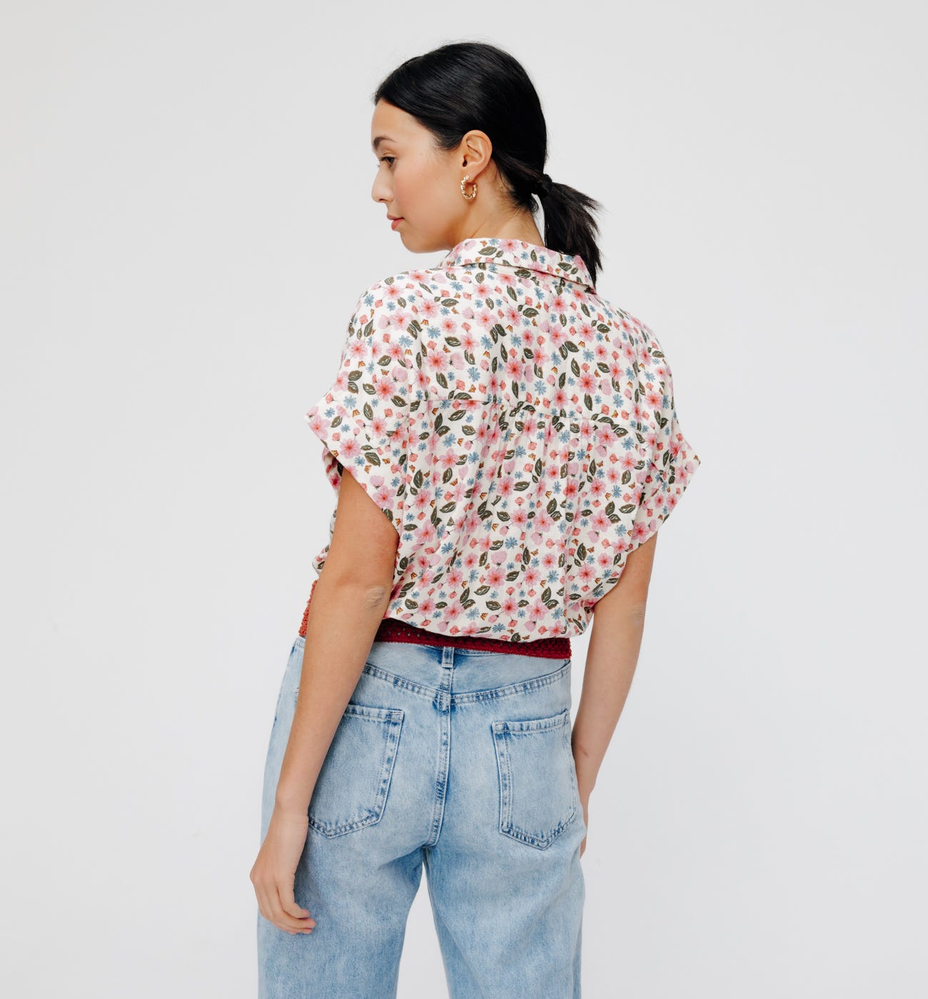 Camisa en gasa de algodón