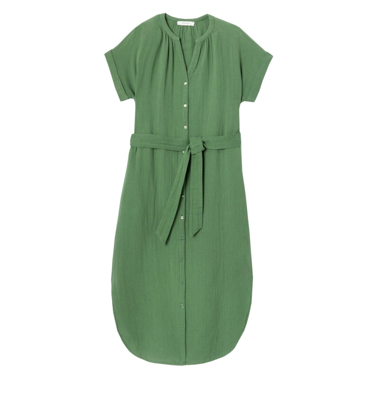 Robe midi en gaze de coton