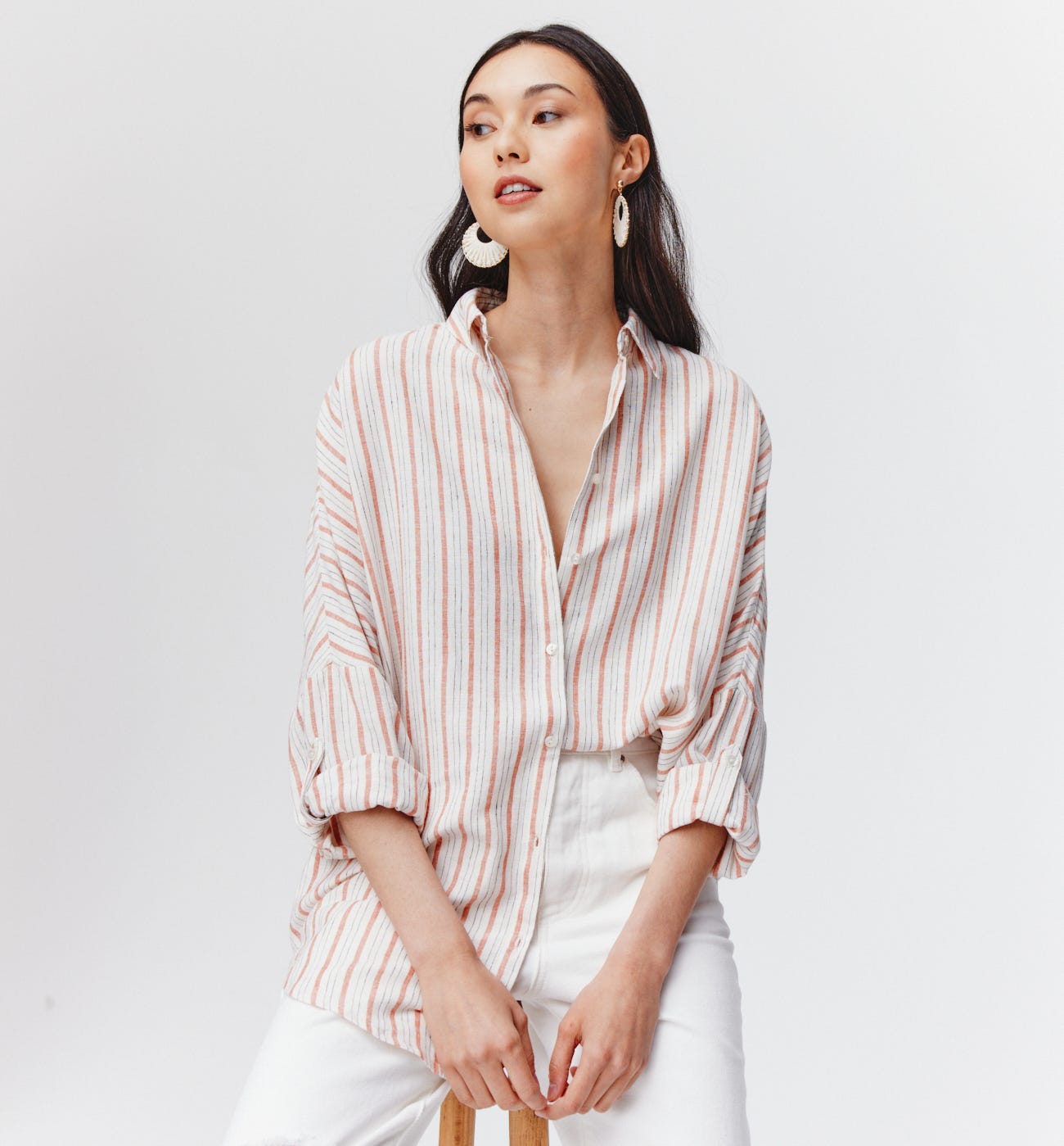 Chemise oversize rayée