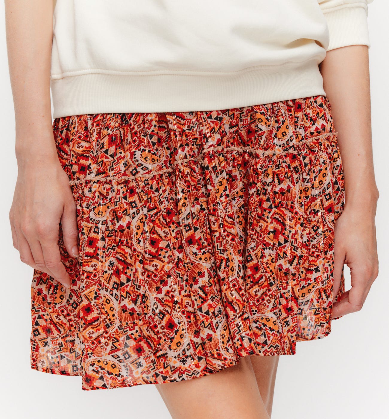 Falda corta estampada