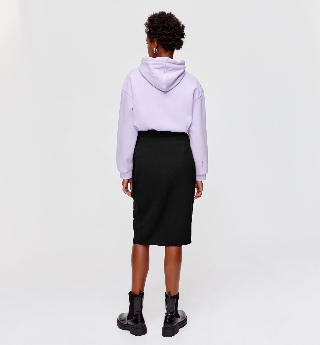 Plain crossover skirt