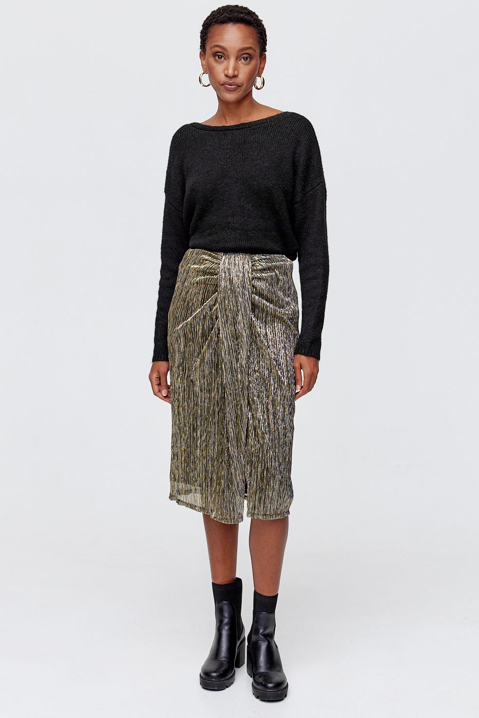 Glitzy midi skirt