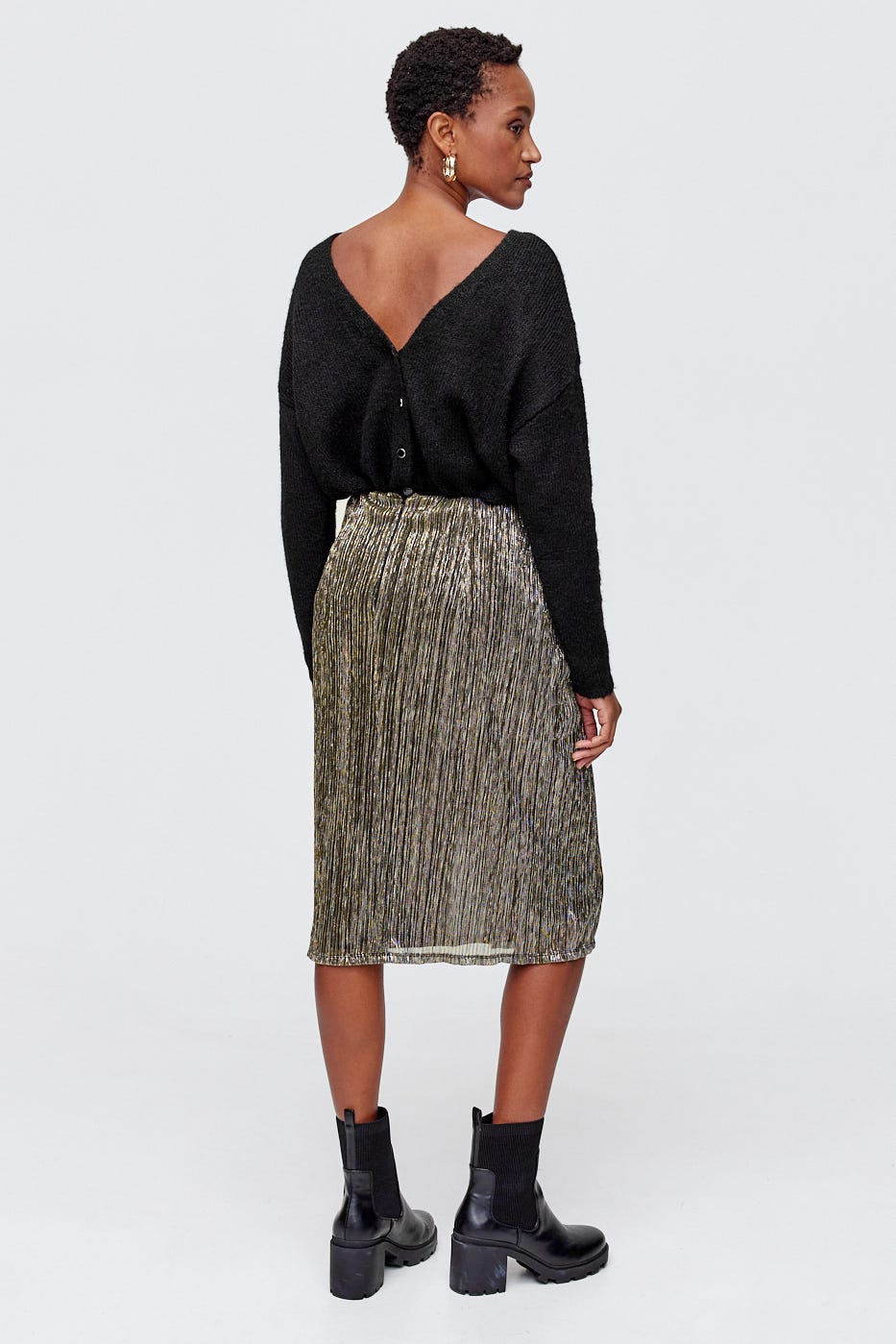 Glitzy midi skirt