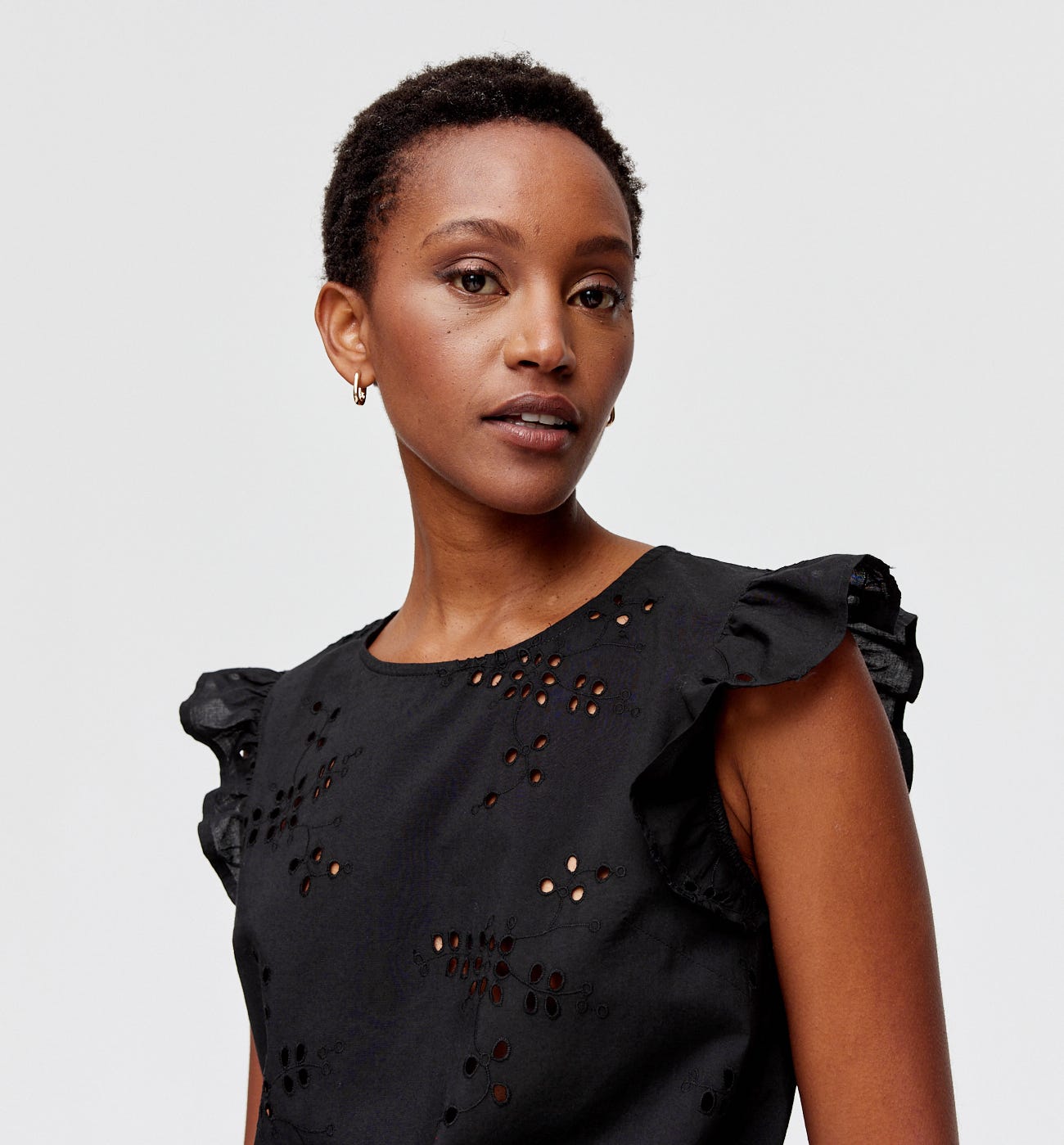T-shirt en broderie anglaise