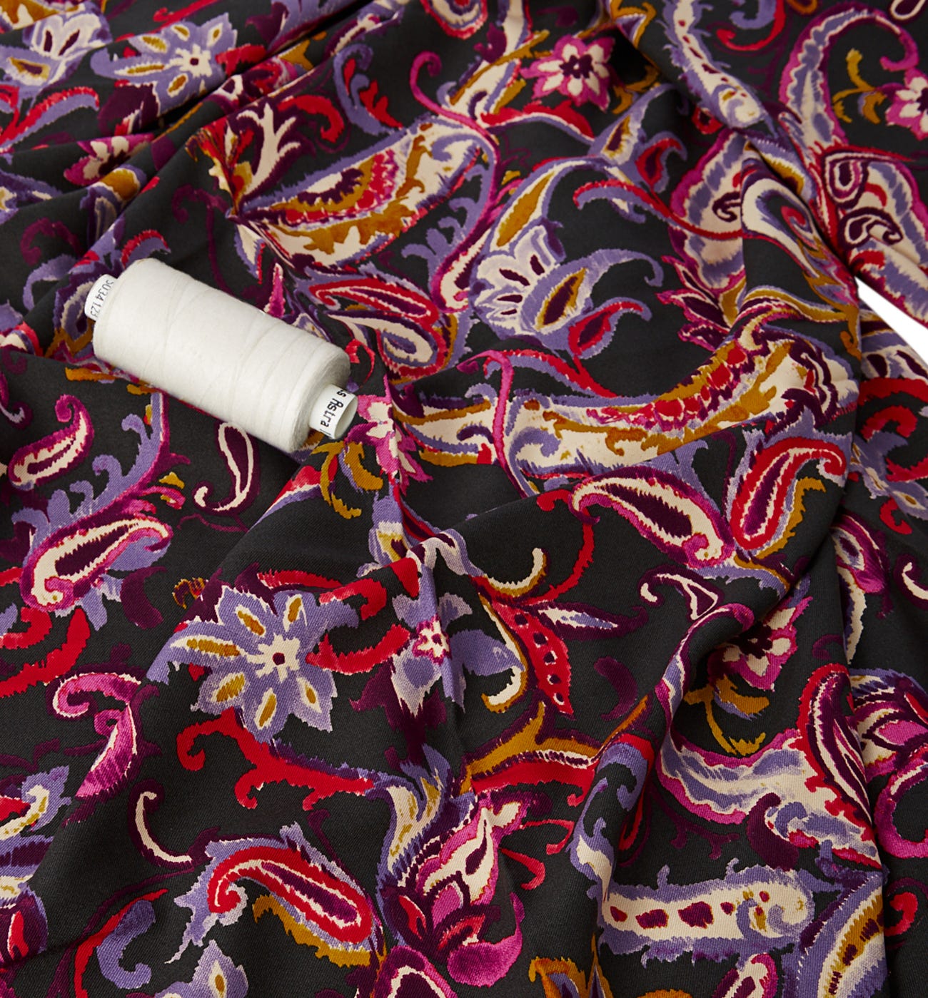 Coupon en viscose imprimée