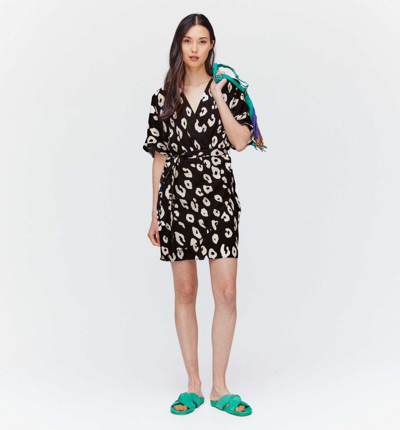 Wrap lyocell dress