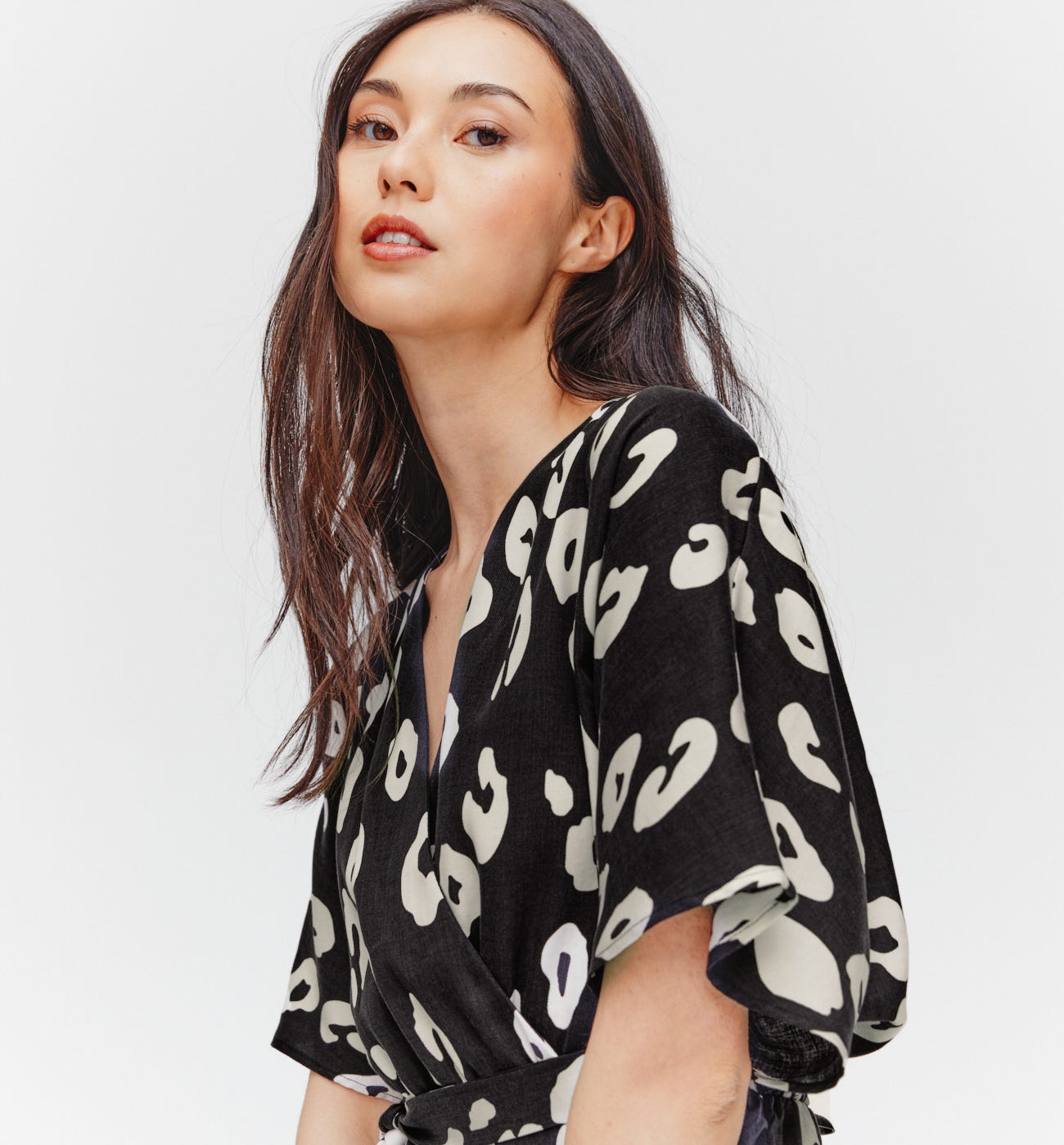 Wrap lyocell dress