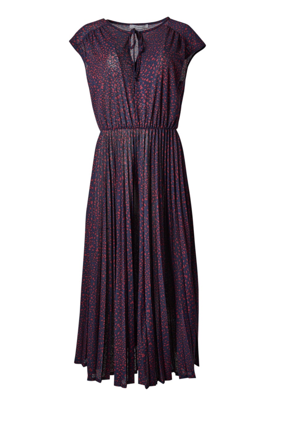 Patterned pleated dress