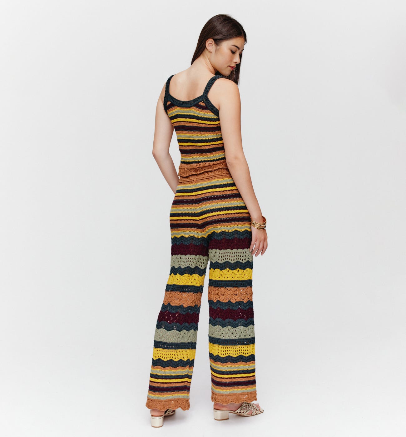 1970s crochet trousers