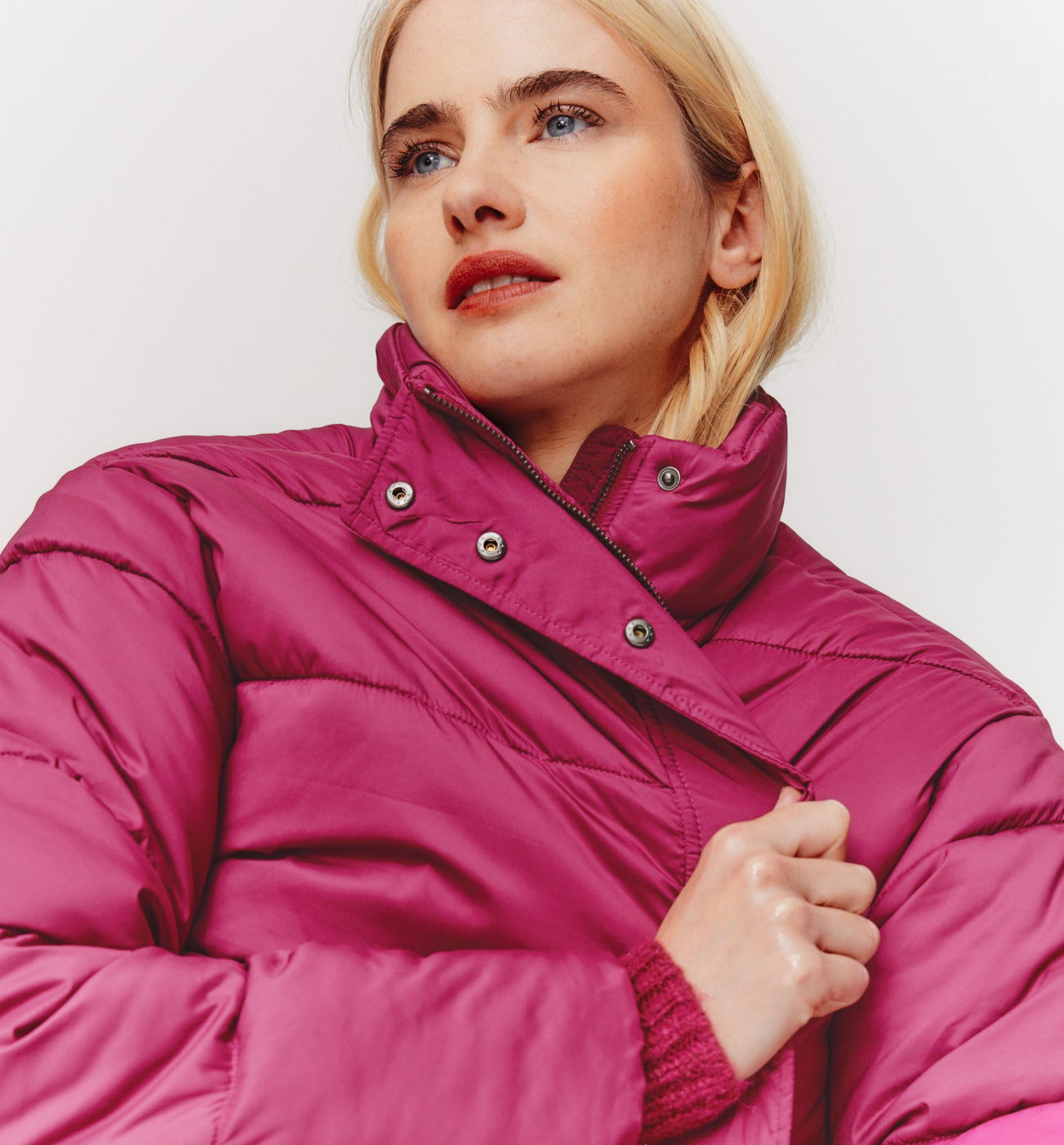 Plain padded jacket