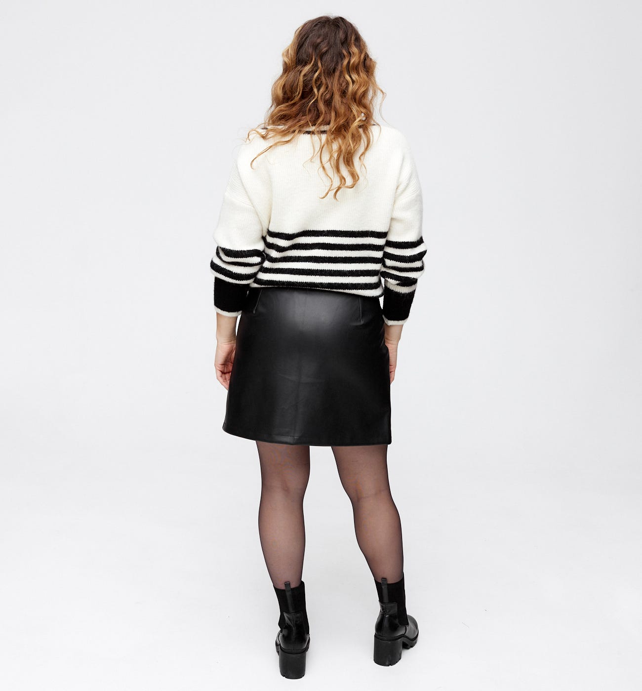 Mini-jupe effet cuir Femme