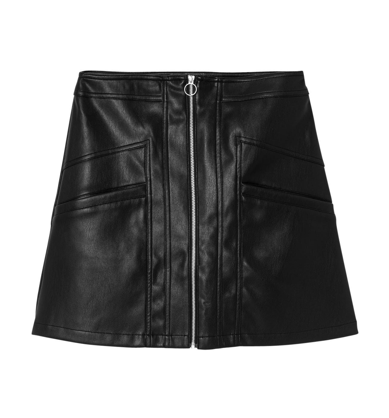 Mini-jupe effet cuir Femme